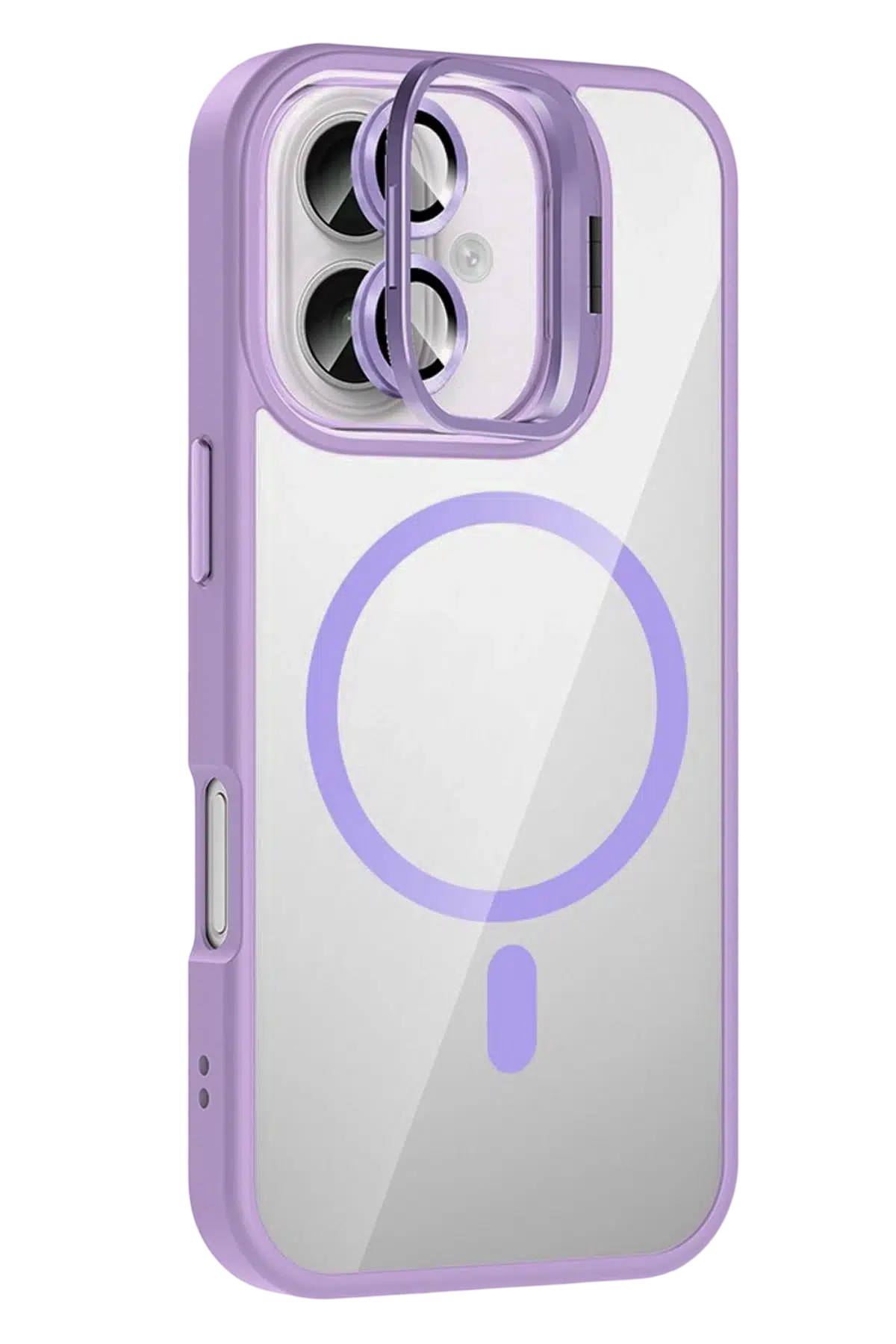 Apple iPhone 16 Plus Remim Lensli Magsafe Standlı Kapak - Lila