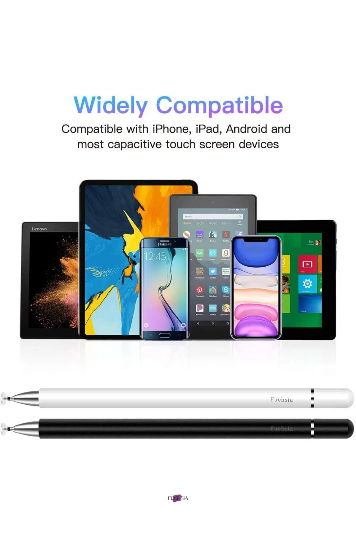 Apple / Iphone / Ipad Pro / Mini / Air / Android / Microsoft / Surface Için Dokunmatik Akıllı Kalem - Siyah