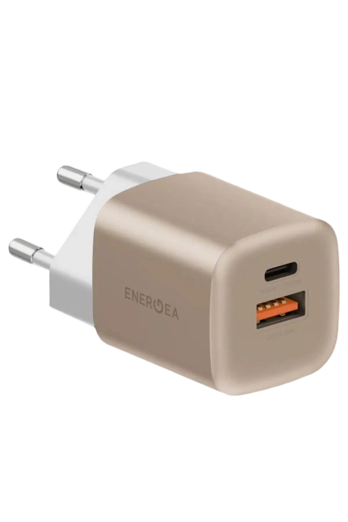 Energea AmpCharge GaN35 35W Type-C ve 30W USB 3.0 Çıkışlı Hızlı Şarj Aleti - Gold