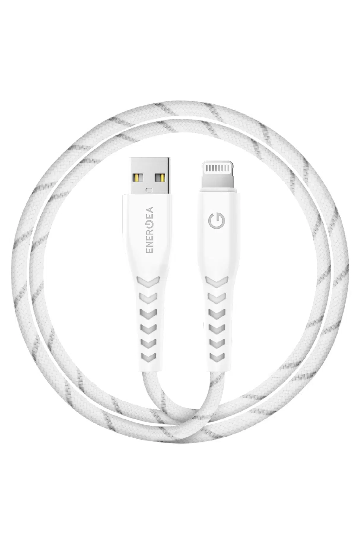 Energea C89 NyloFlex 1.5M 3A USB to Lightning Hızlı Şarj Kablo - Beyaz