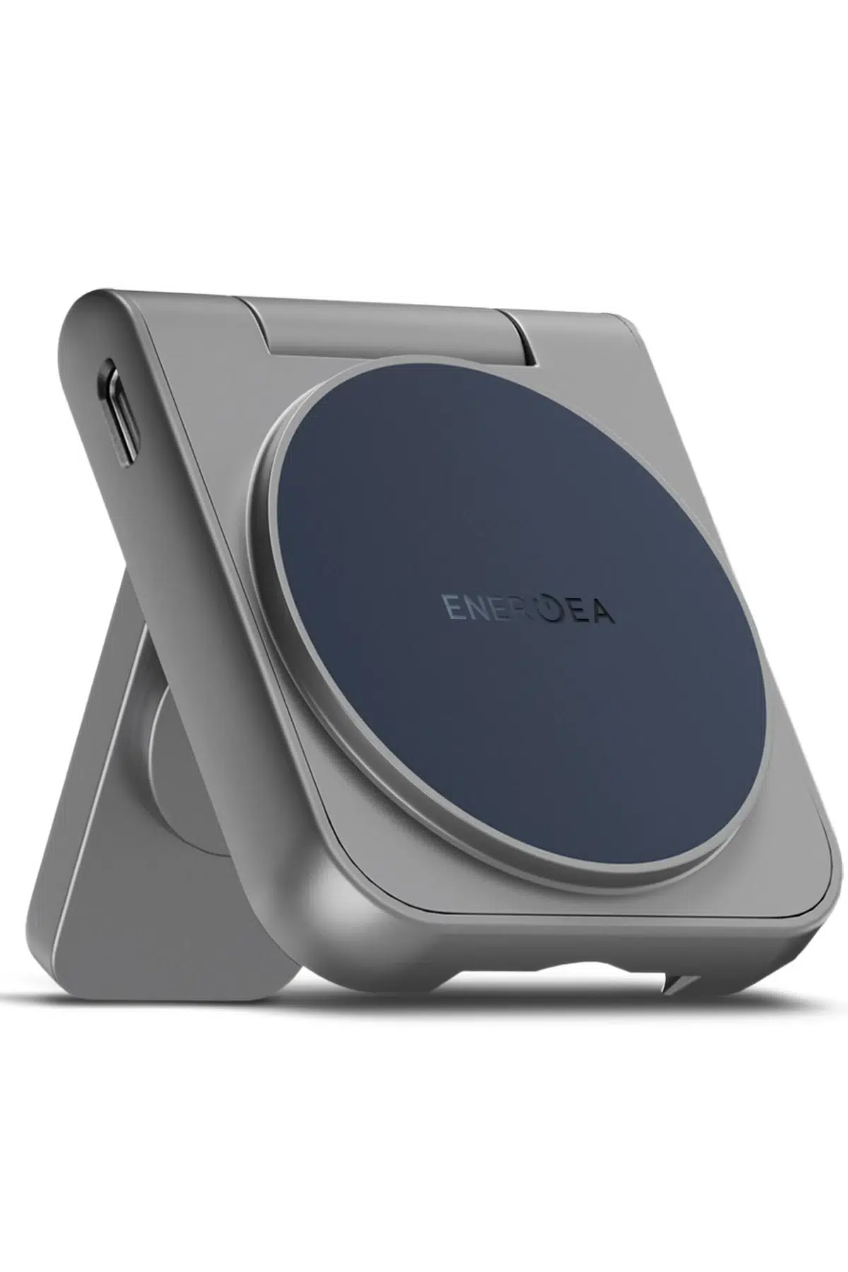 Energea MagDuo 2in1 Katlanabilir 15W Telefon ve 2.5W Saat Masaüstü Hızlı Şarj Standı - Lacivert