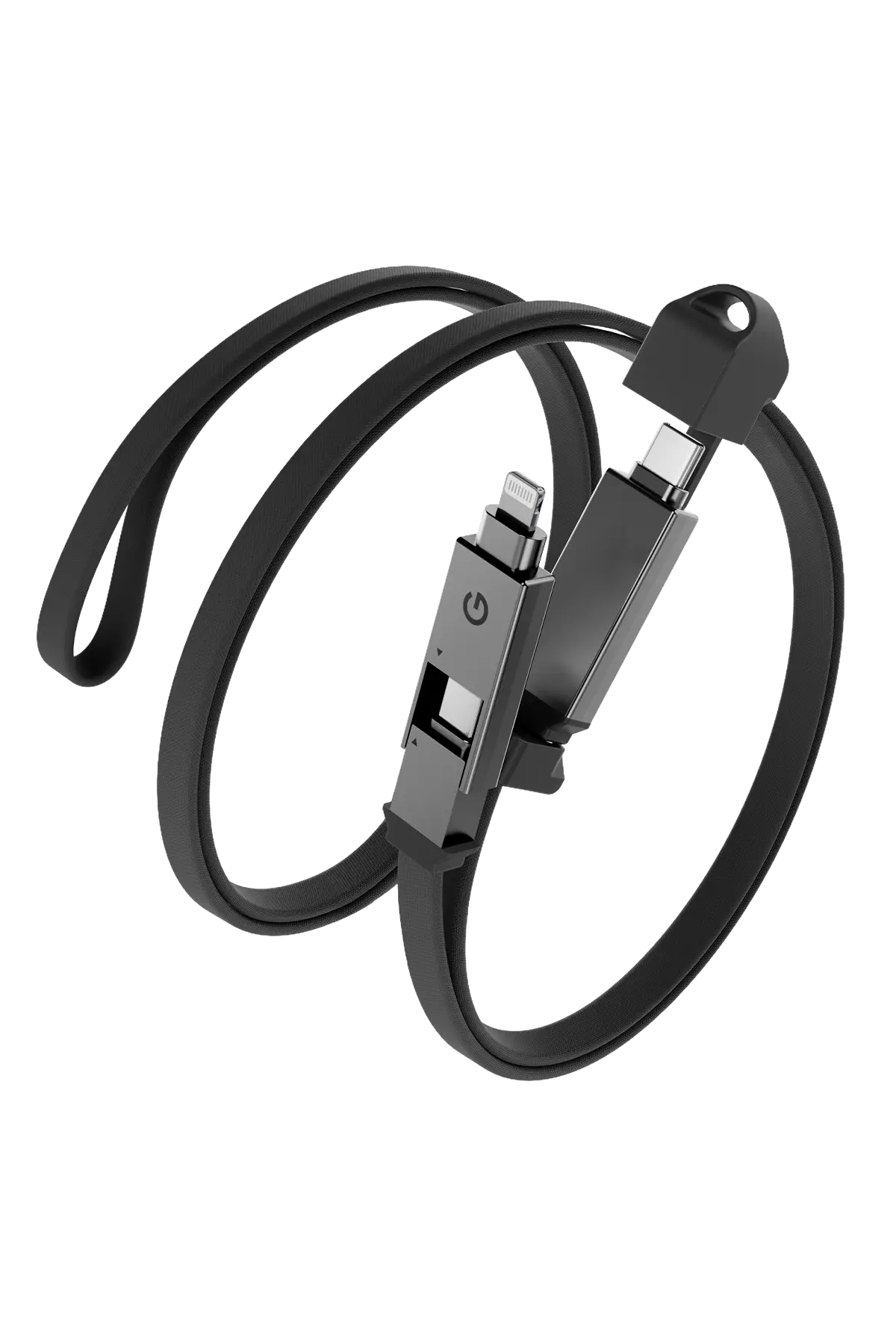 Energea Sheath 2in1 1M 60W MFi Sertifikalı Type-C to Type-C ve Lightning Hızlı Şarj Kablosu - Siyah