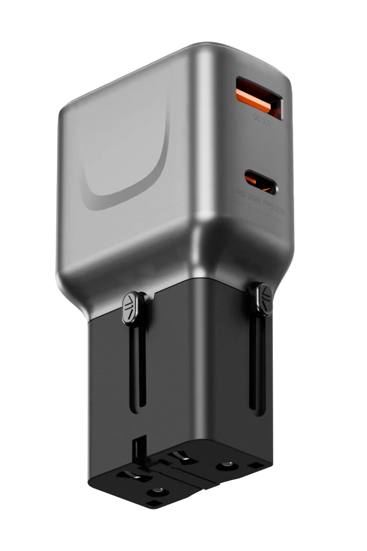 Energea TravelGo 35W 1 Adet Type-C 35W ve 1 Adet 18W USB Çıkışlı PD Hızlı Şarj Aleti - Siyah