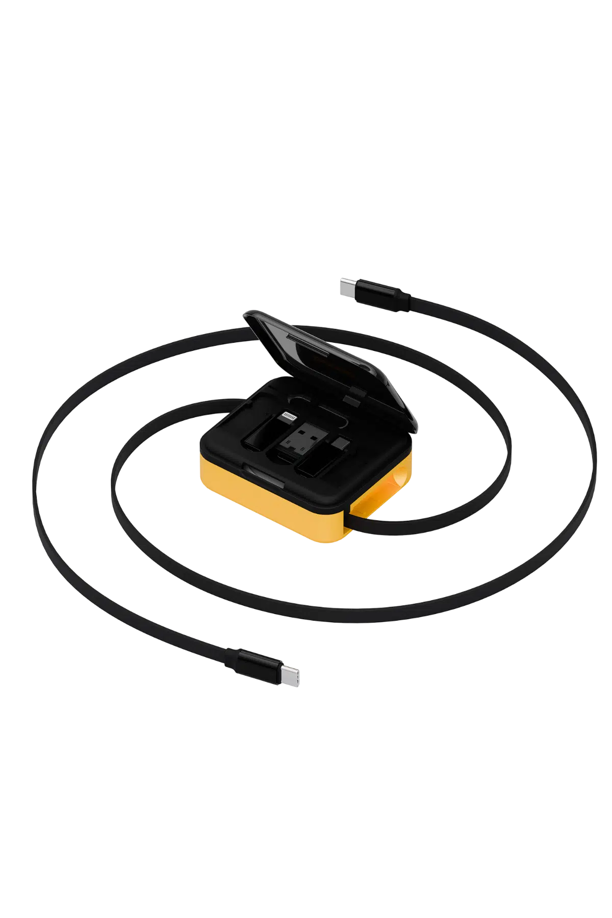Energea X Bazic GoCharge Loop 5in1 Çoklu Dönüştürücülü Şarj Kablosu Seti - Sarı