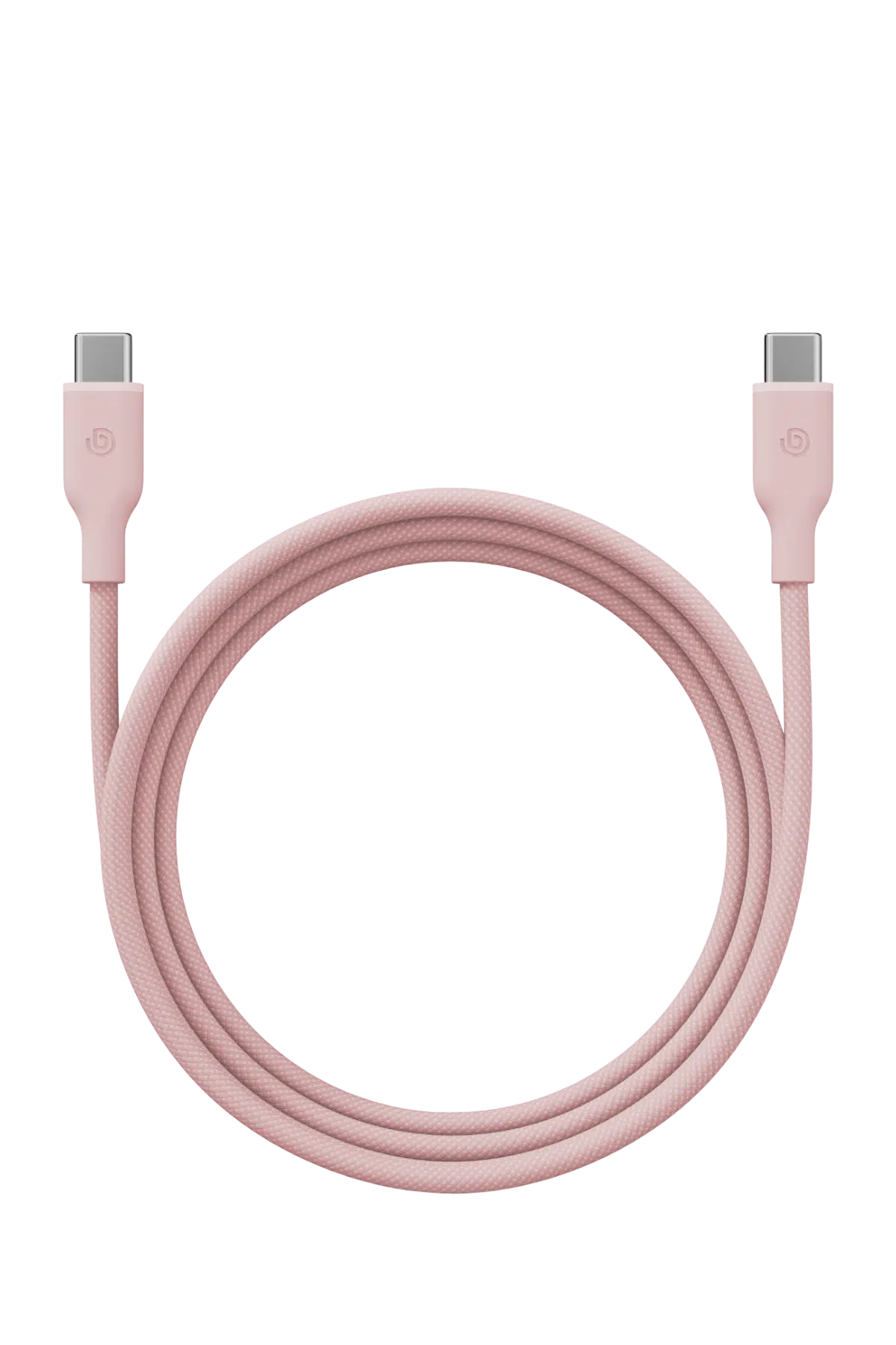 Energea X Bazic GoCharge Weave 1.5M 60W Type-C to Type-C Hızlı Şarj Data Kablosu - Pembe