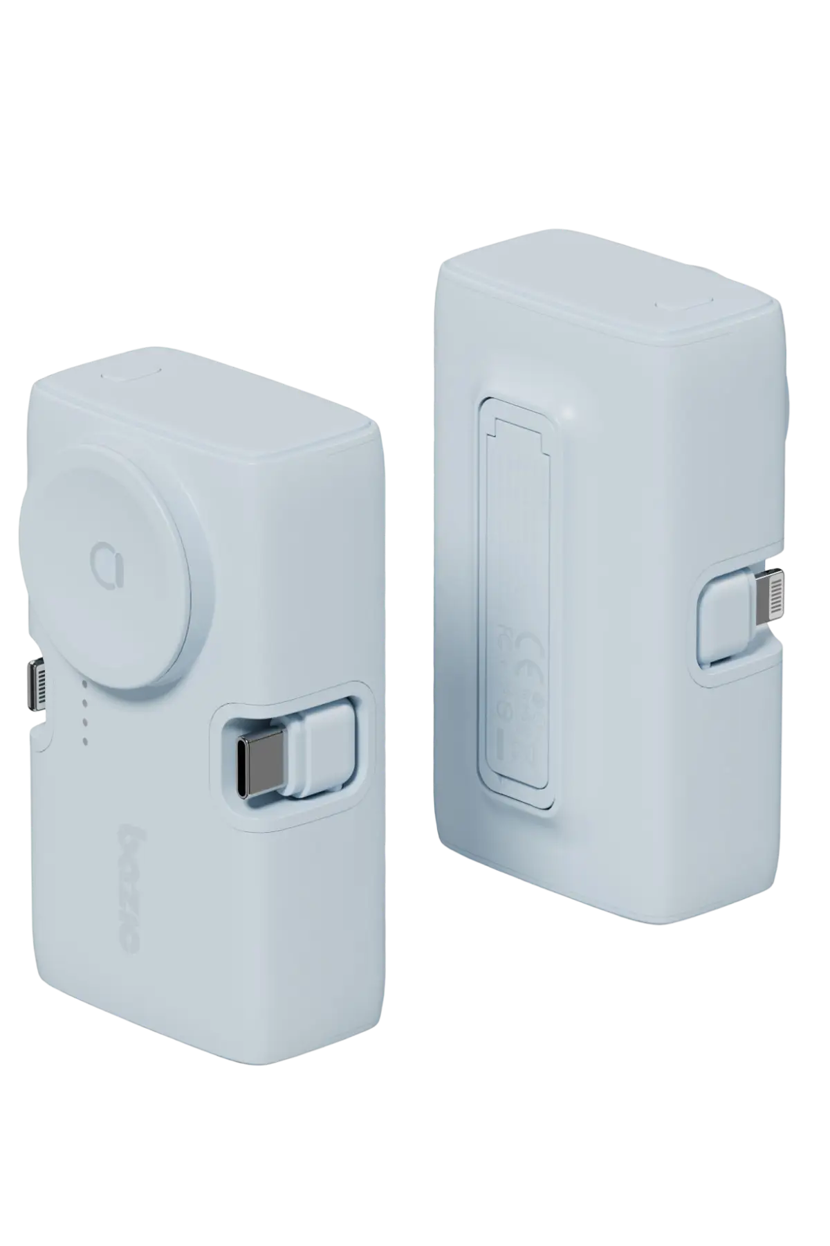 Energea x Bazic GoPower Koda 5000mAh 3in1 Lightning ve Apple ile Uyumlu Watch Destekli Katlanabilir Powerbank - Mavi