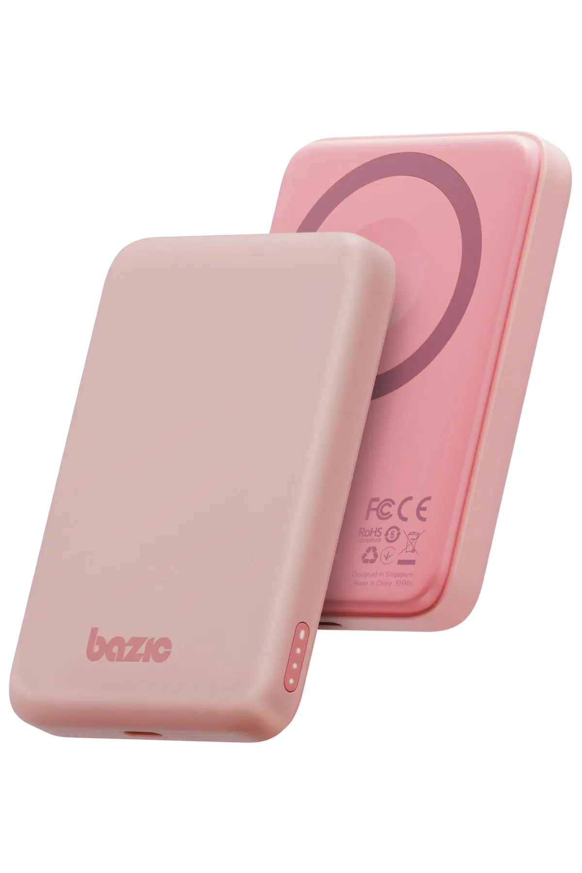Energea X Bazic GoPower Snap 5K 3in1 5.000 mAh 20W PD Kablolu ve 15W Kablosuz Hızlı Şarj Magsafe Powerbank - Pembe