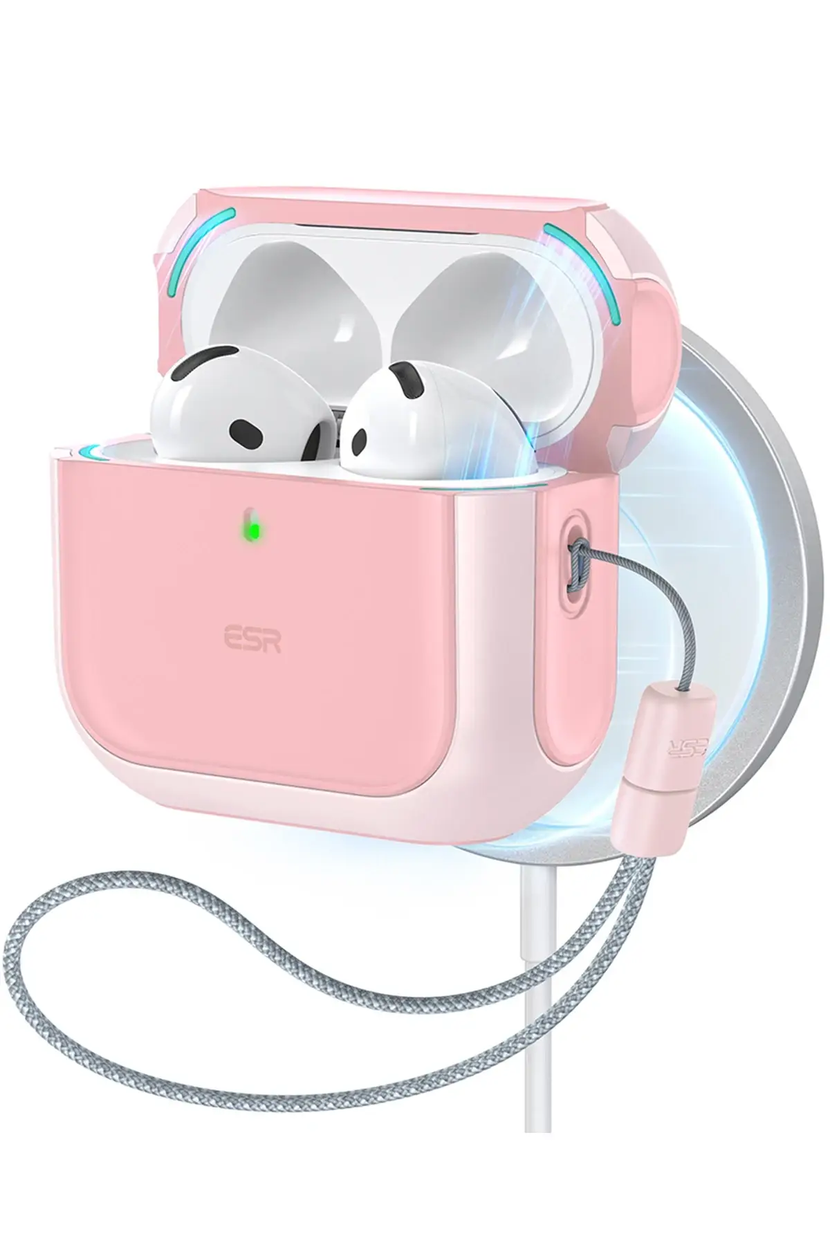 ESR Apple Airpods 4 (4.nesil) Orbit Hybrid Magsafe Şarj Destekli Kılıf - Pembe
