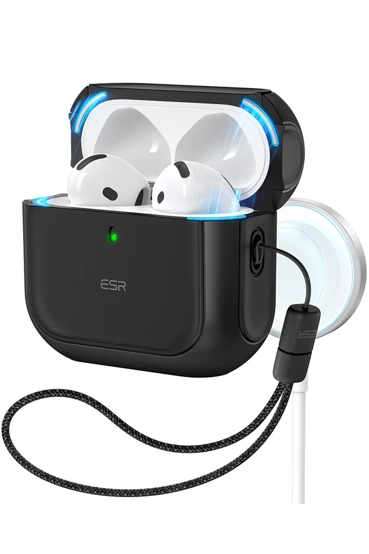 ESR Apple Airpods 4 (4.nesil) Orbit Hybrid Magsafe Şarj Destekli Kılıf - Siyah
