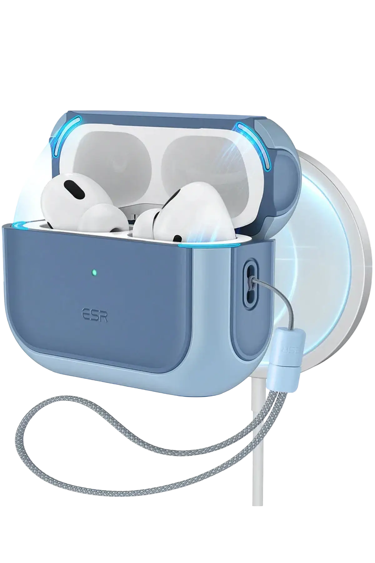 ESR Apple Airpods Pro 3 (3.Nesil) Orbit Hybrid Magsafe Şarj Destekli Kılıf - Mavi