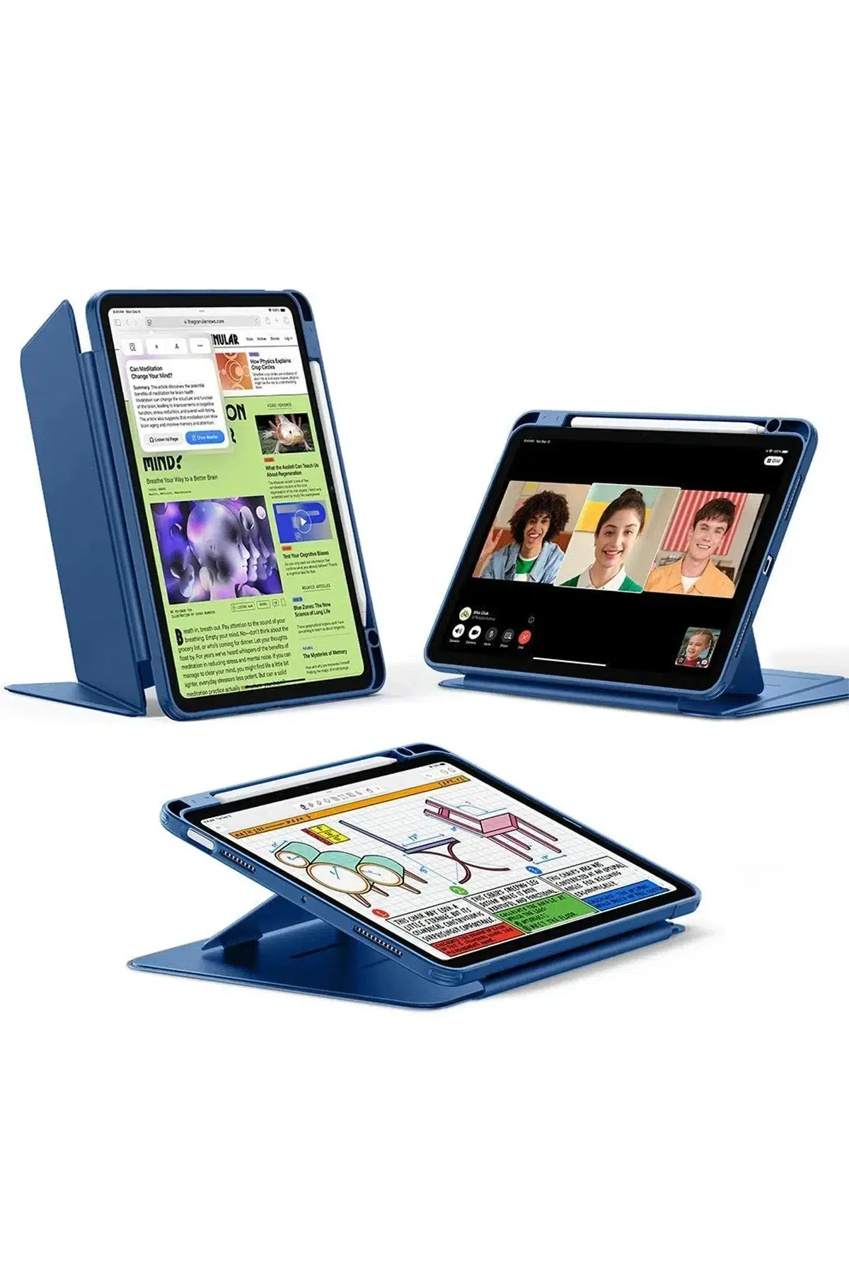 ESR Apple iPad 2025 10.9 (10.nesil) Flip Manyetik Tablet Kılıfı - Lacivert