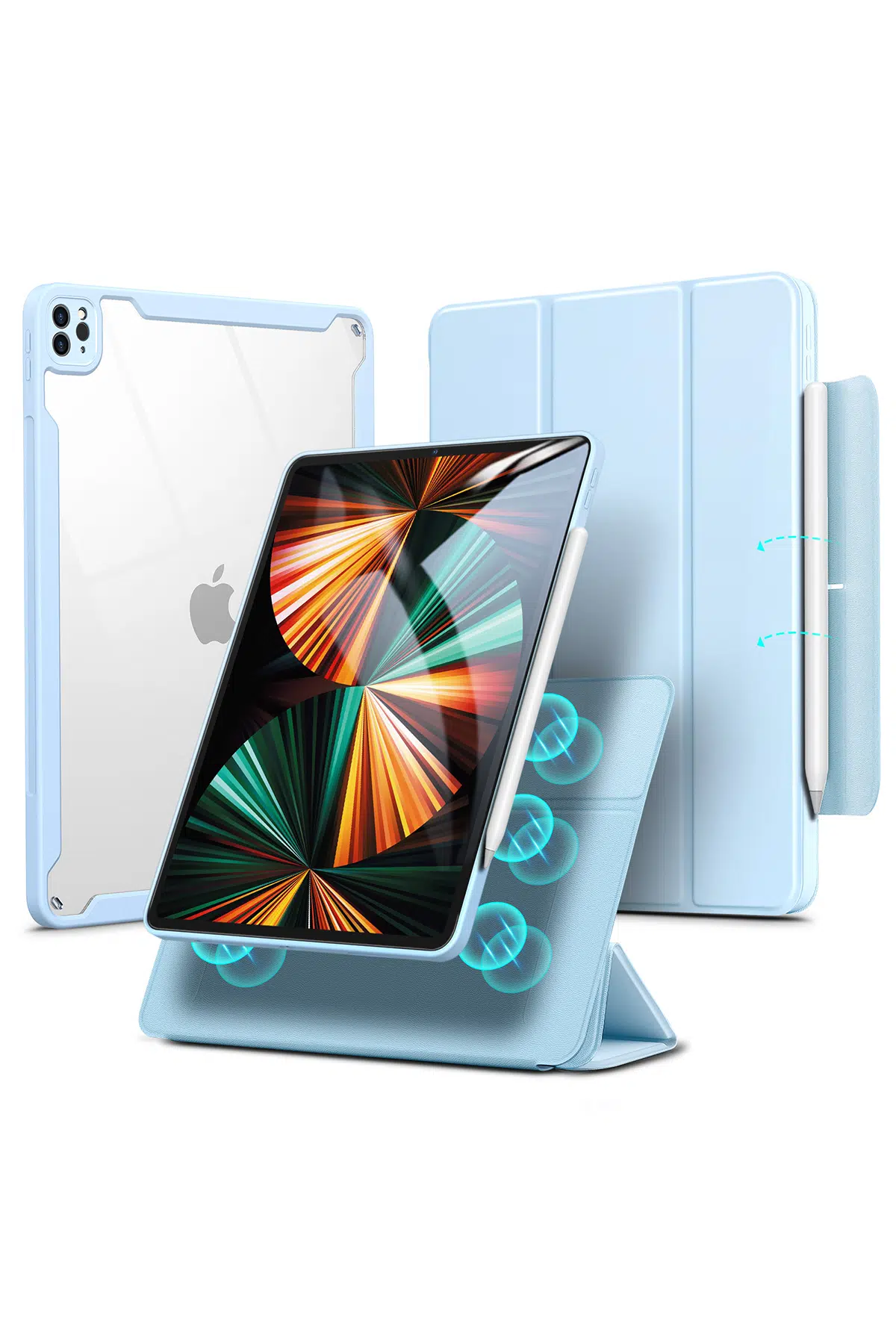 ESR Apple iPad Pro 11 (2021) Rebound Hybrid 360 Manyetik Tablet Kılıfı - Açık Mavi