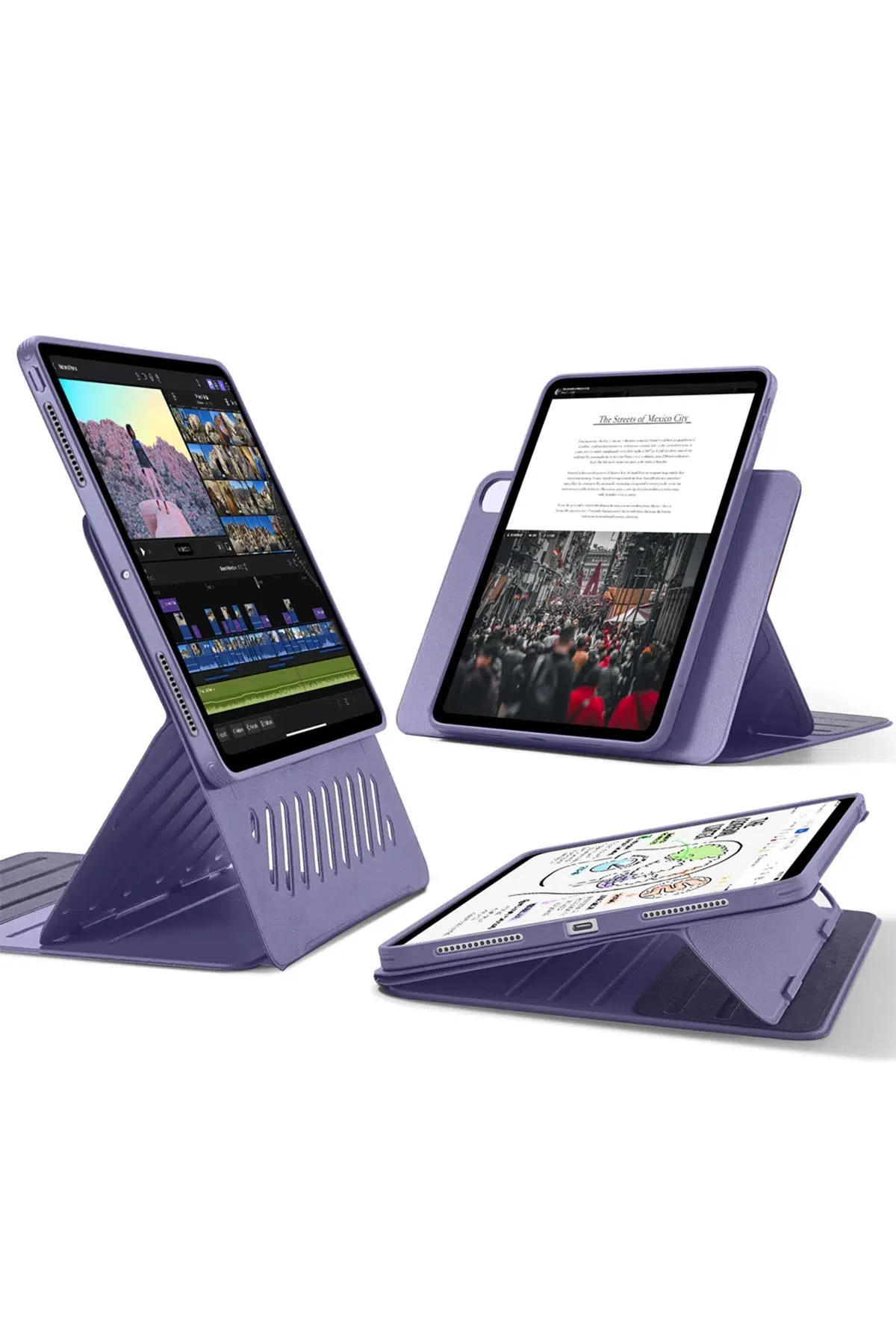 ESR Apple iPad Pro 11 (2024) Shift Manyetik Tablet Kılıfı - Mor
