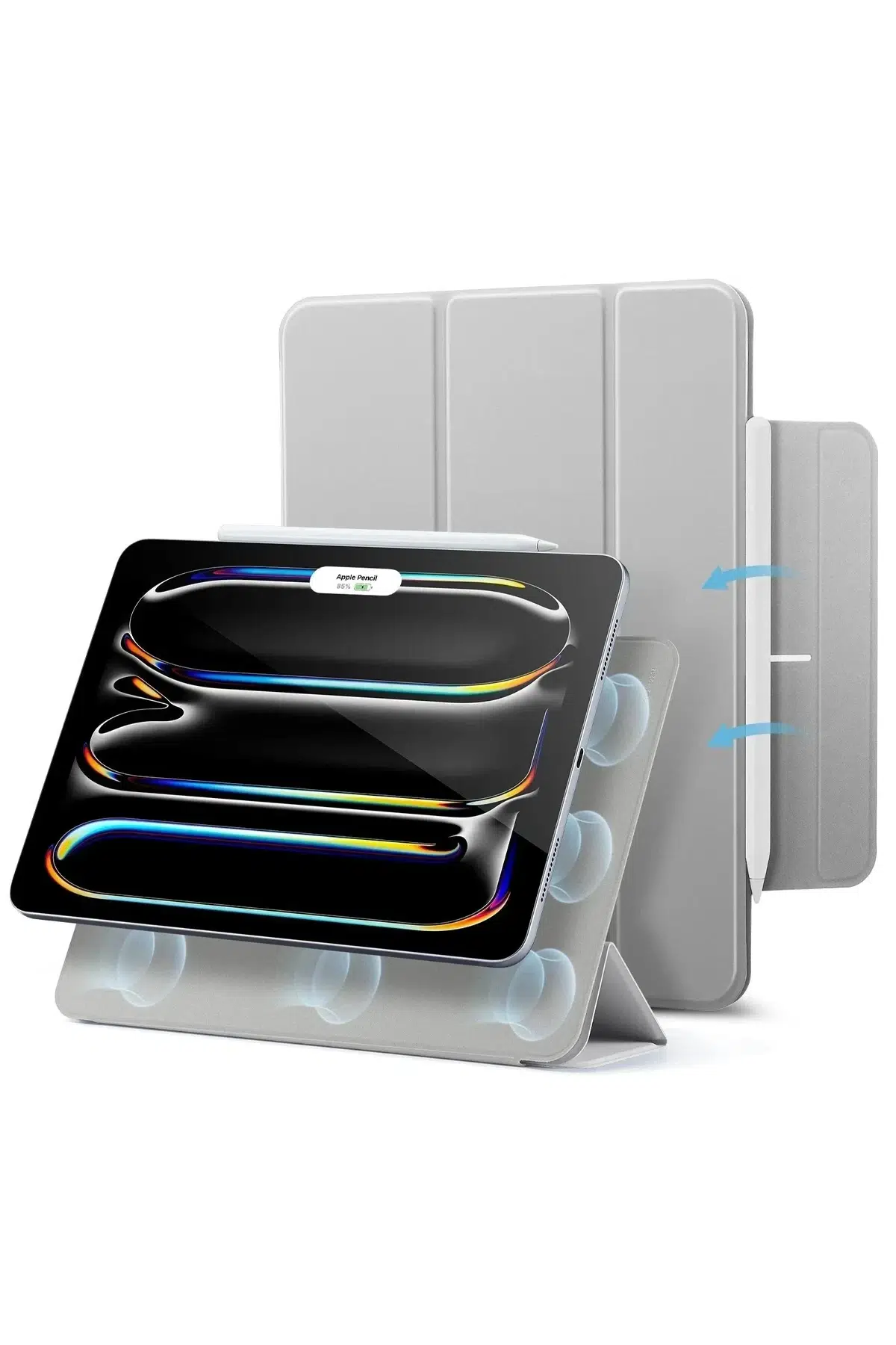 ESR Apple iPad Pro 13 (2024) Rebound Manyetik Tablet Kılıfı - Gri