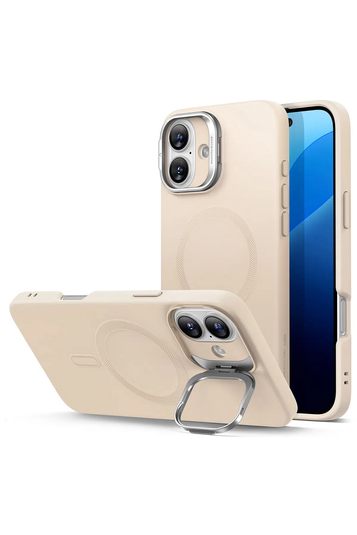 ESR Apple iPhone 16 Plus Cloud Soft Magsafe Standlı Kapak - Krem