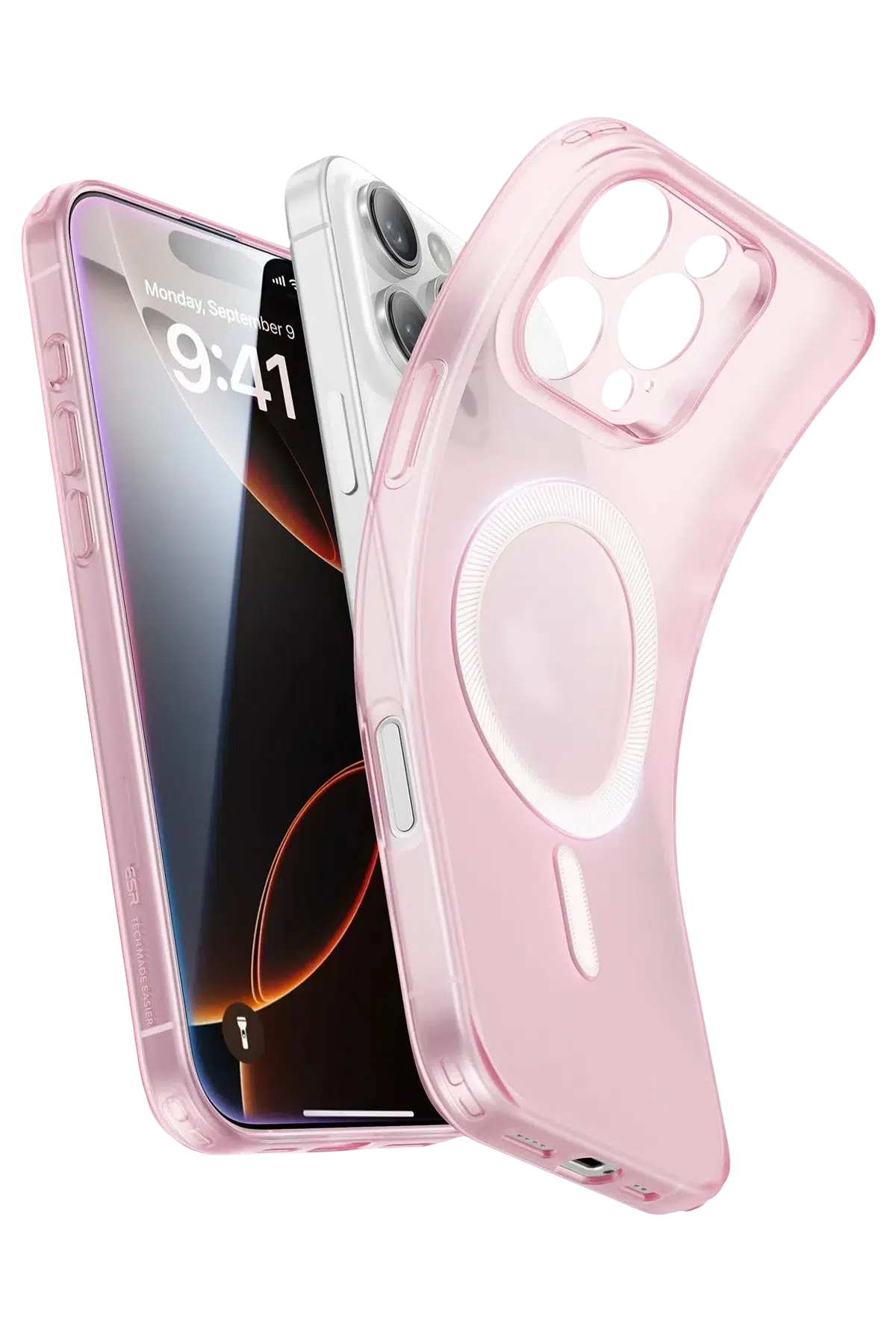 ESR Apple iPhone 16 Pro Zero Clear Magsafe Kapak - Pembe