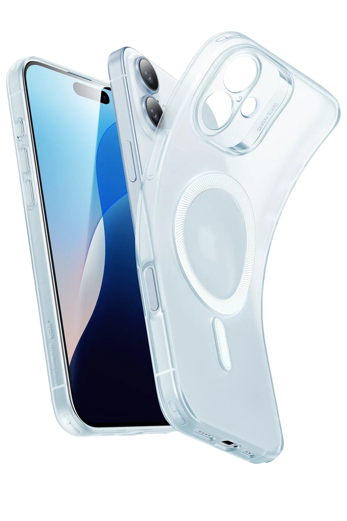 ESR Apple iPhone 16 Zero Clear Magsafe Kapak - Buzlu Mavi
