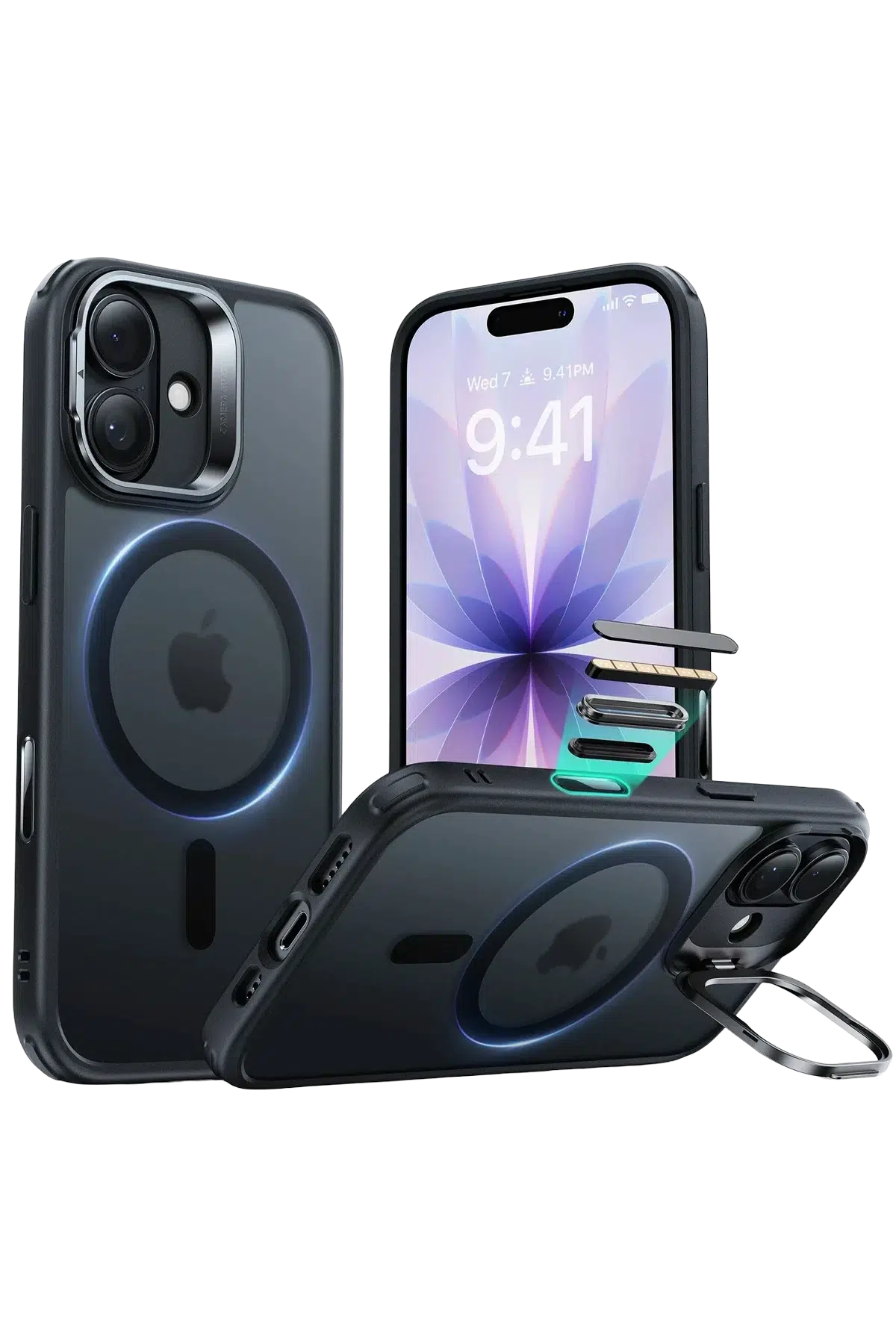 ESR Apple iPhone 17 Air Classic Hybrid Magsafe Standlı Kapak - Buzlu Siyah