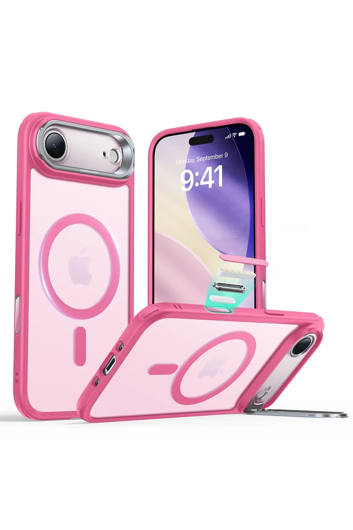 ESR Apple iPhone 17 Air Classic Hybrid Magsafe Standlı Kapak - Pembe