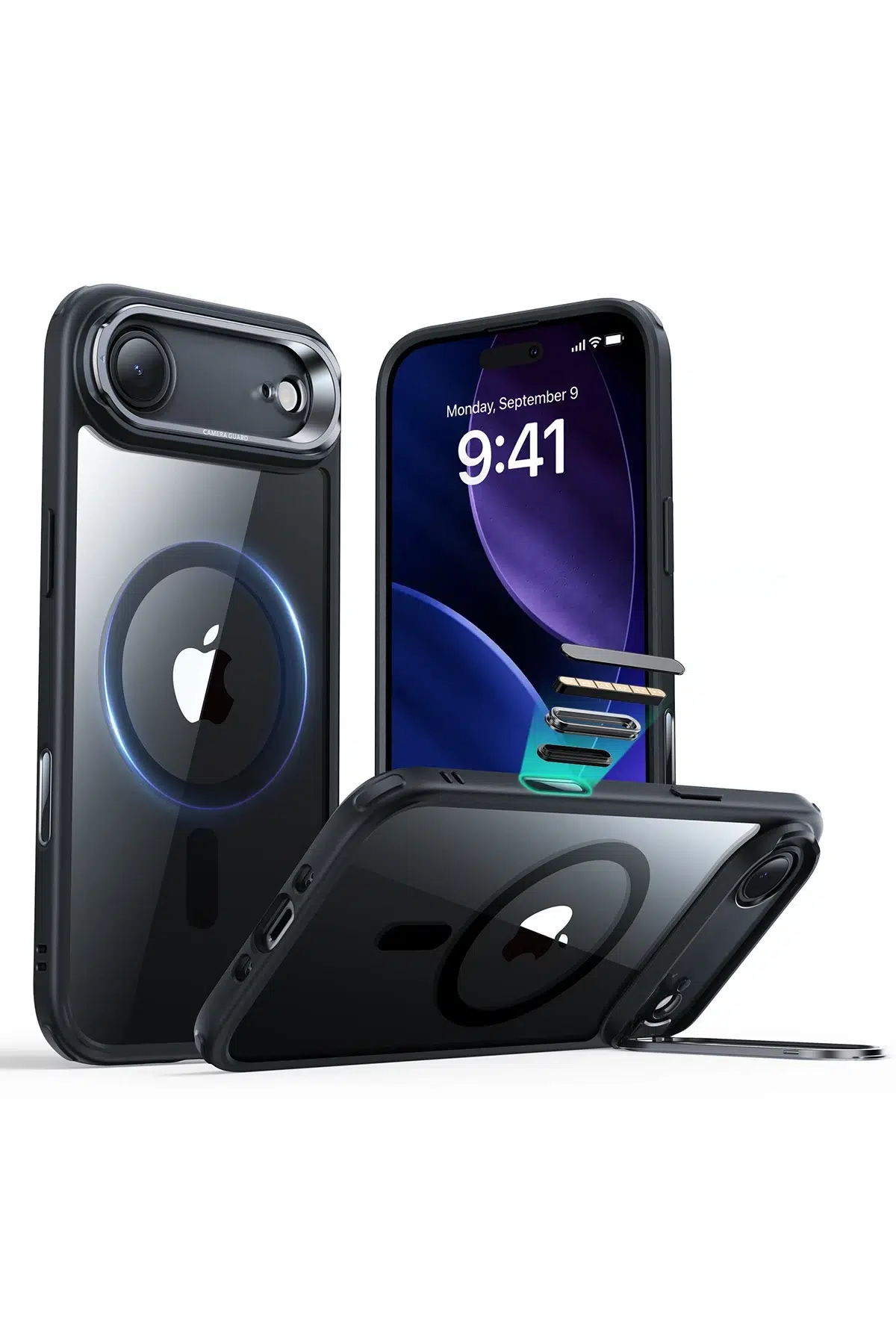 ESR Apple iPhone 17 Air Classic Hybrid Magsafe Standlı Kapak - Siyah