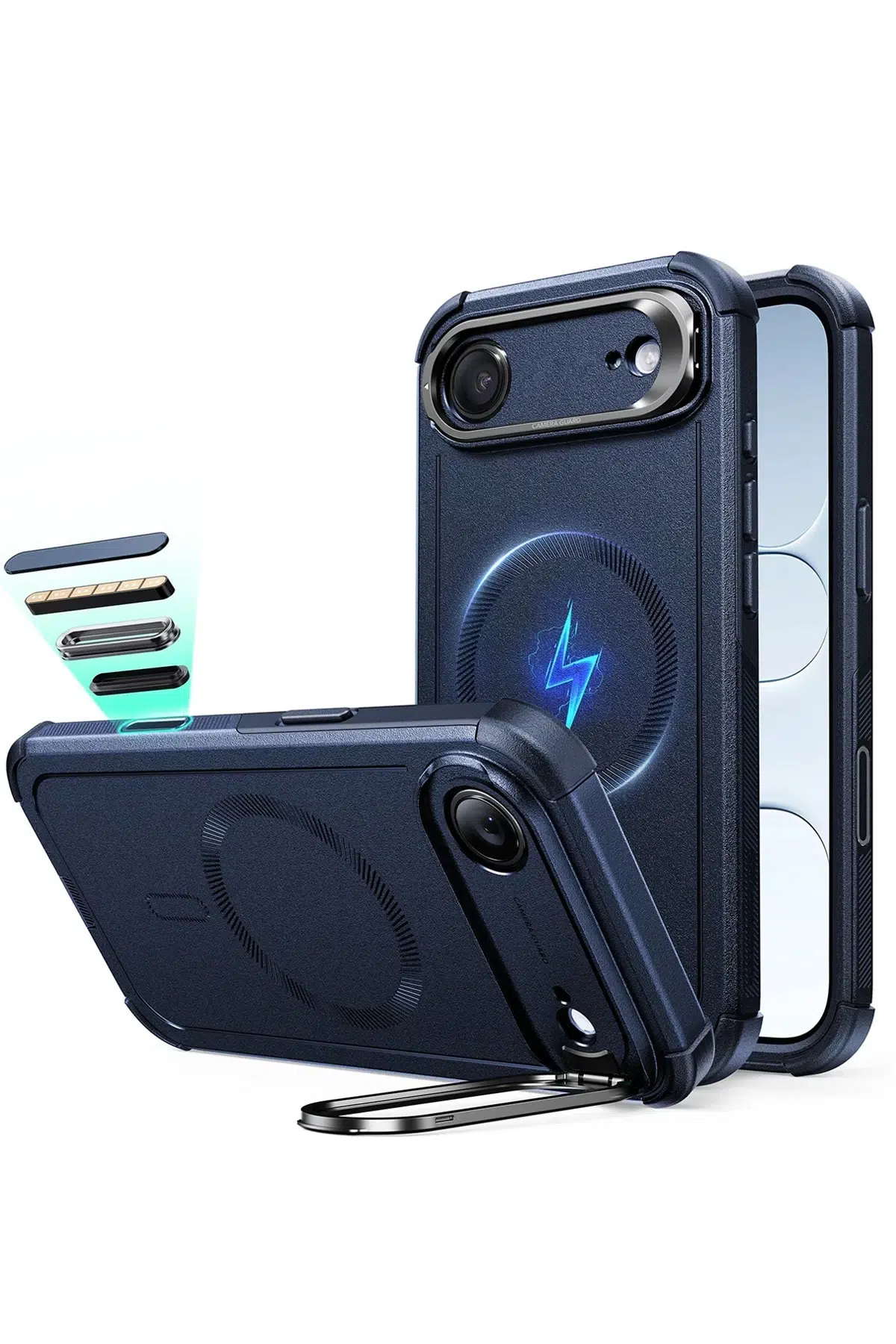 ESR Apple iPhone 17 Air Cyber Tough Magsafe Stantlı Kapak - Lacivert