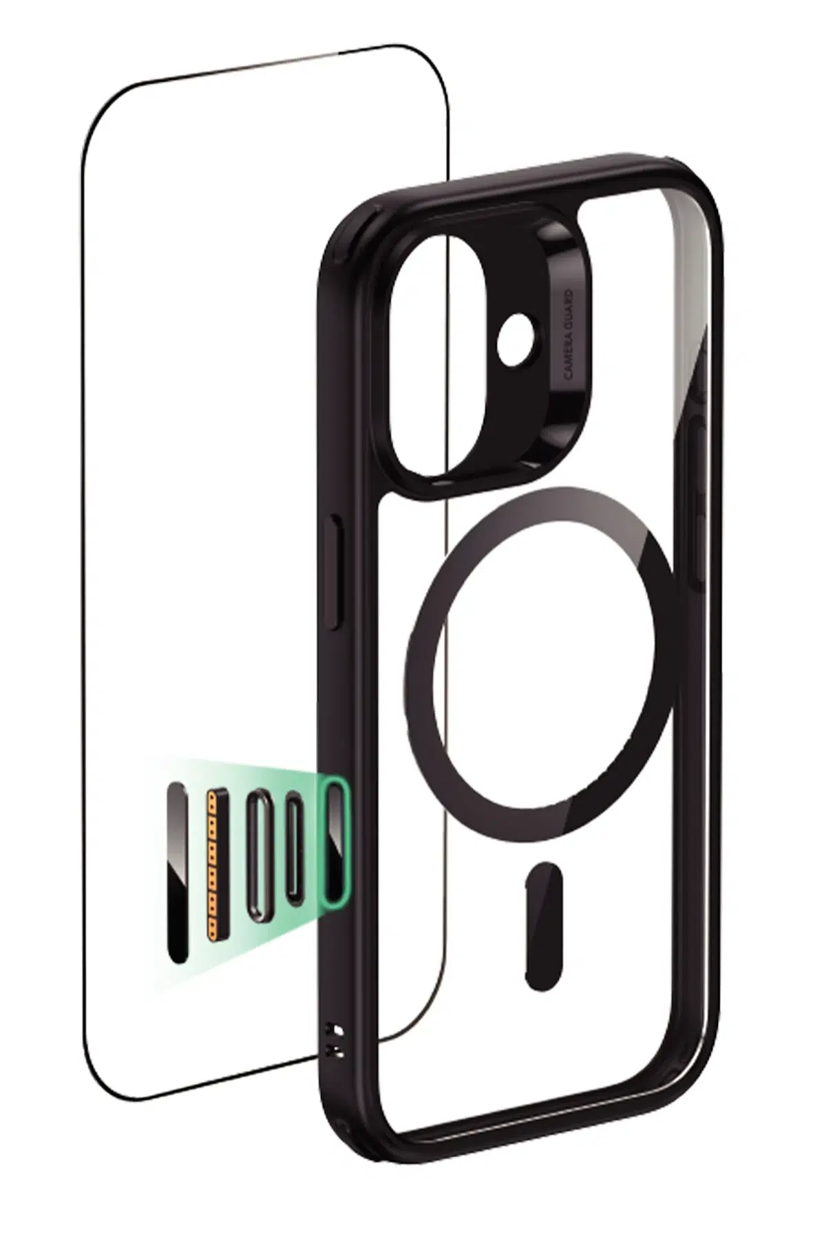 ESR Apple iPhone 17 Classic Hybrid Magsafe Kapak + Cam Hediyeli Set - Siyah