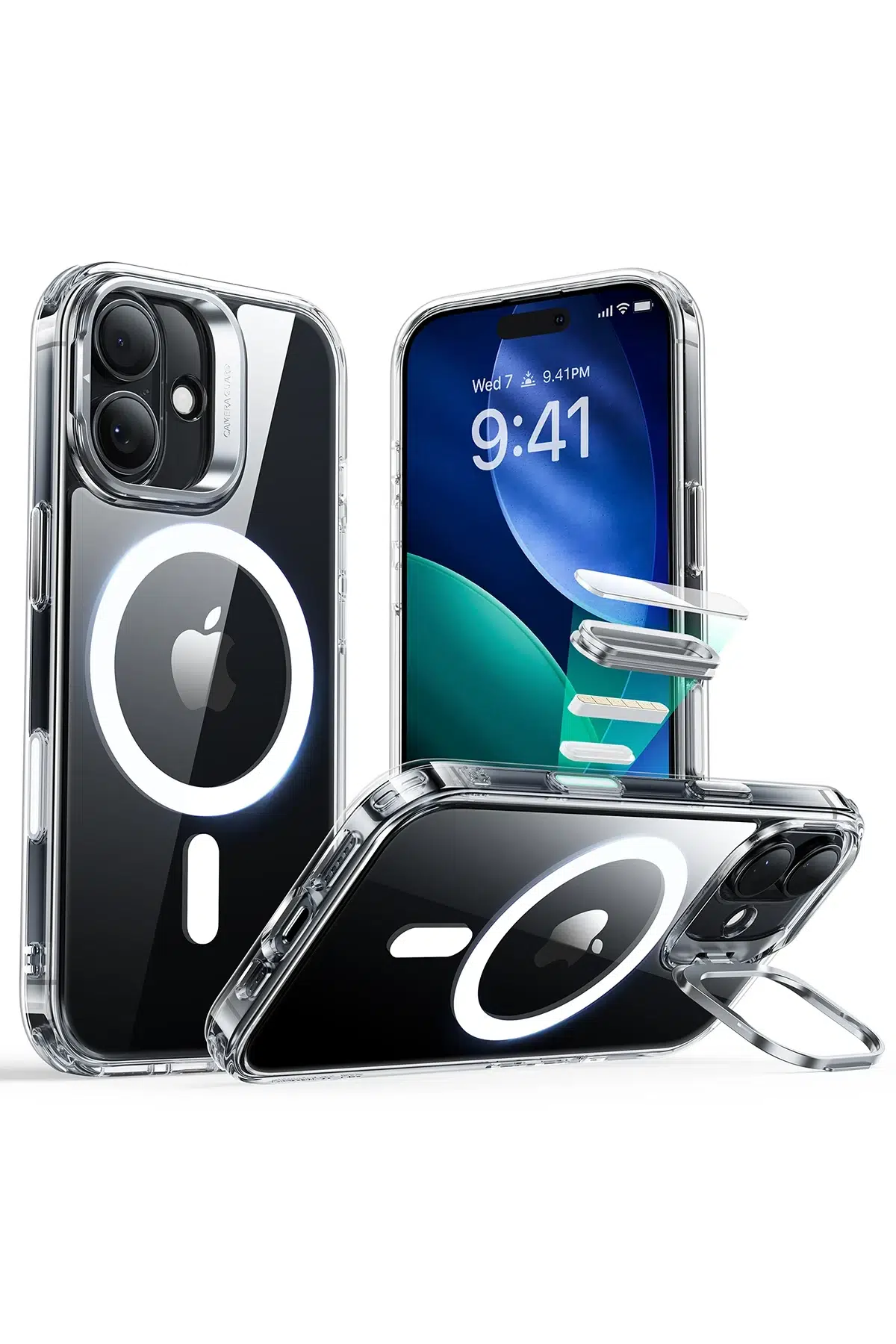 ESR Apple iPhone 17 Classic Hybrid Magsafe Standlı Kapak - Şeffaf