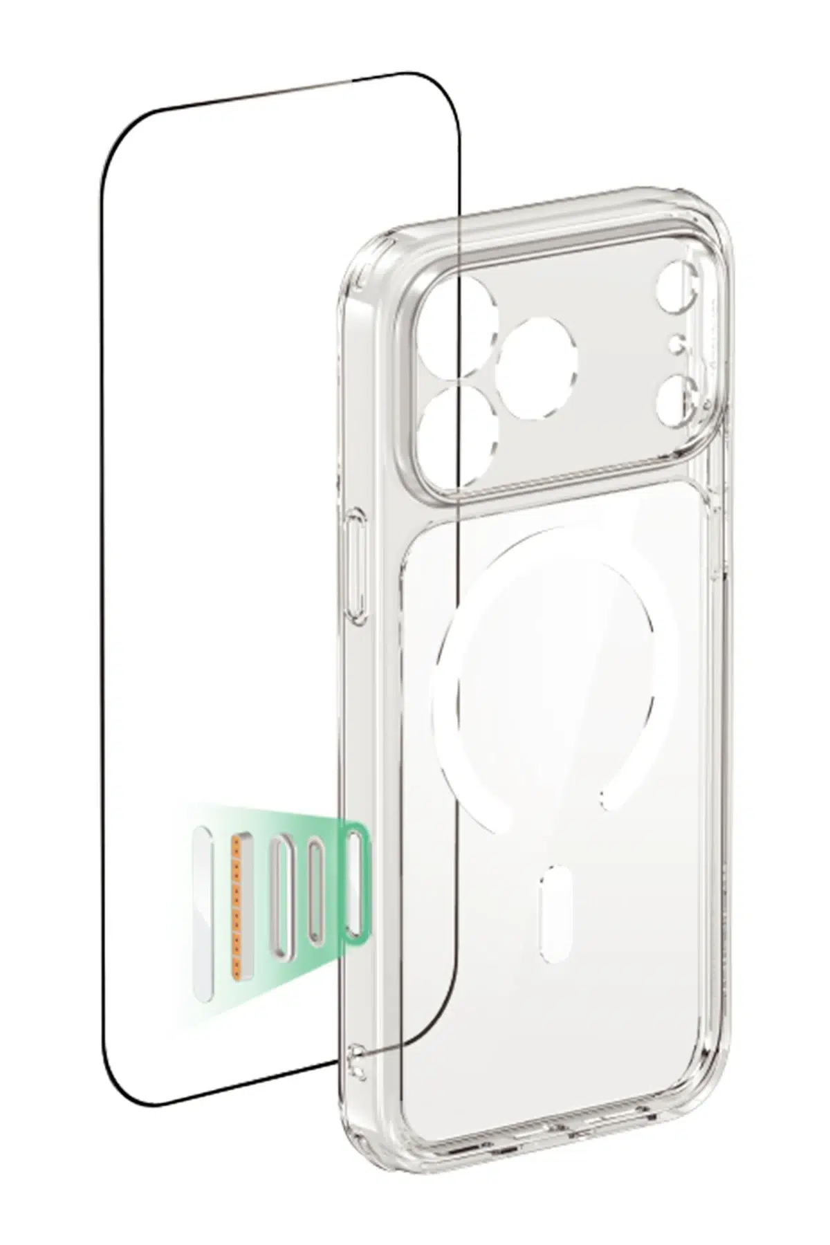 ESR Apple iPhone 17 Pro Max Classic Hybrid Magsafe Kapak + Cam Hediyeli Set - Şeffaf