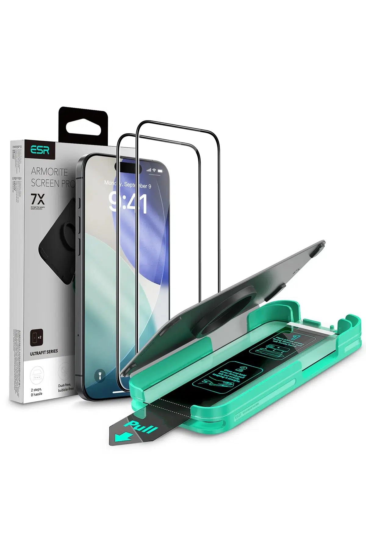 ESR Apple iPhone 17 Pro UltraFit Armorite 2 Adet Cam Ekran Koruyucu - Siyah