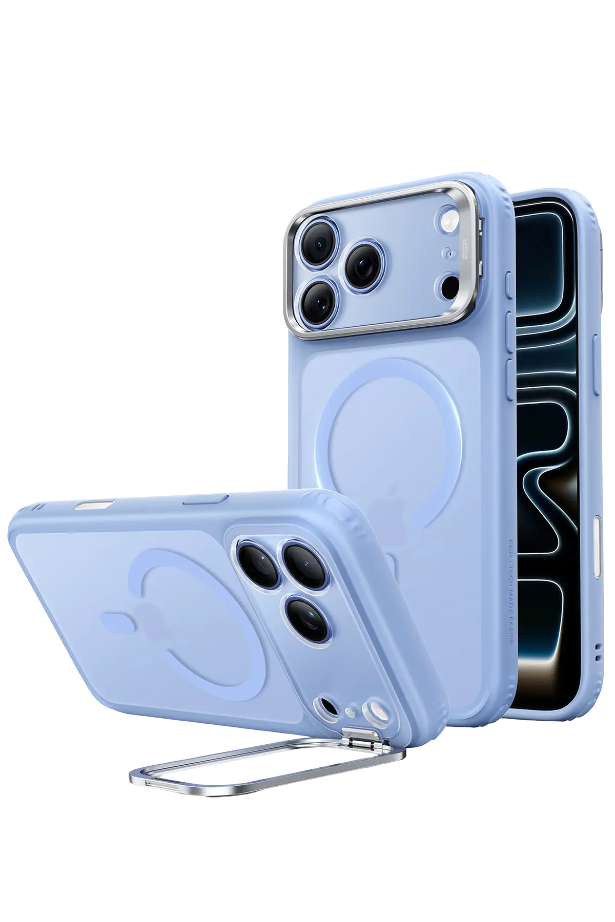 ESR Apple iPhone 18 Pro/17 Pro Classic Hybrid Magsafe Standlı Kapak - Açık Mavi
