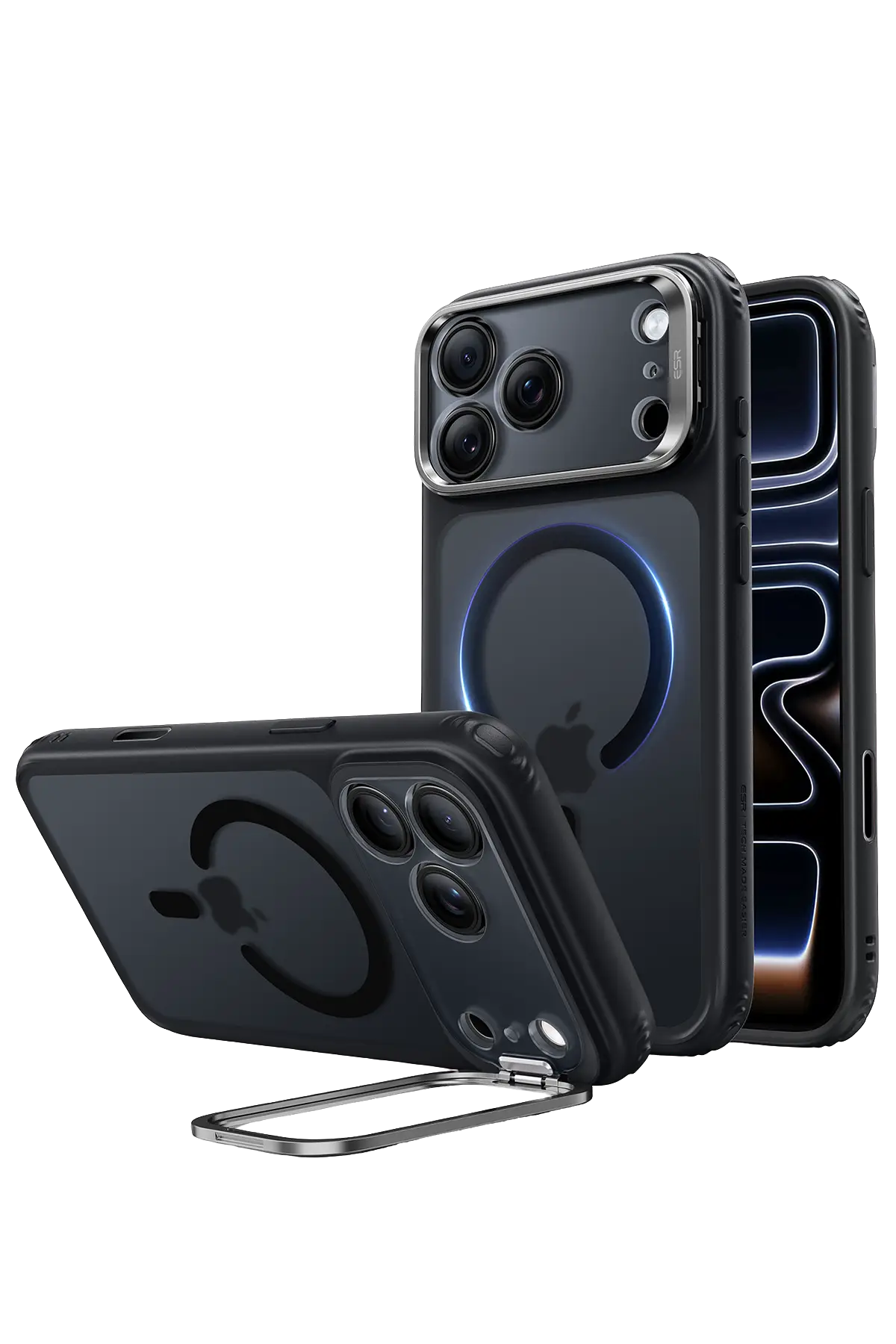 ESR Apple iPhone 18 Pro/17 Pro Classic Hybrid Magsafe Standlı Kapak - Buzlu Siyah