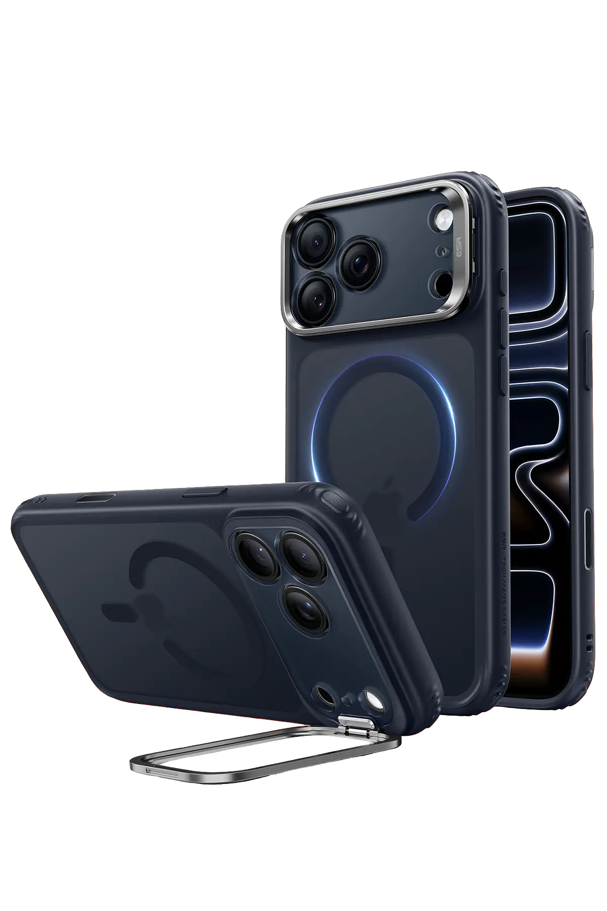 ESR Apple iPhone 18 Pro/17 Pro Classic Hybrid Magsafe Standlı Kapak - Mavi