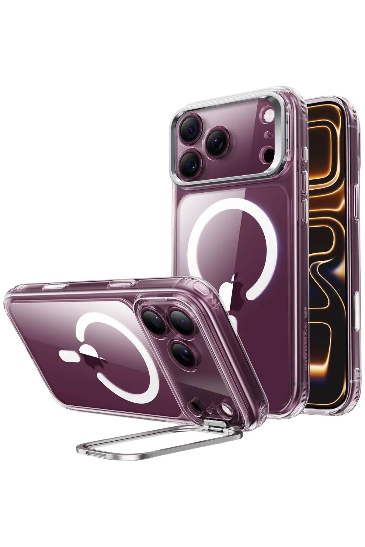 ESR Apple iPhone 18 Pro/17 Pro Classic Hybrid Magsafe Standlı Kapak - Şeffaf