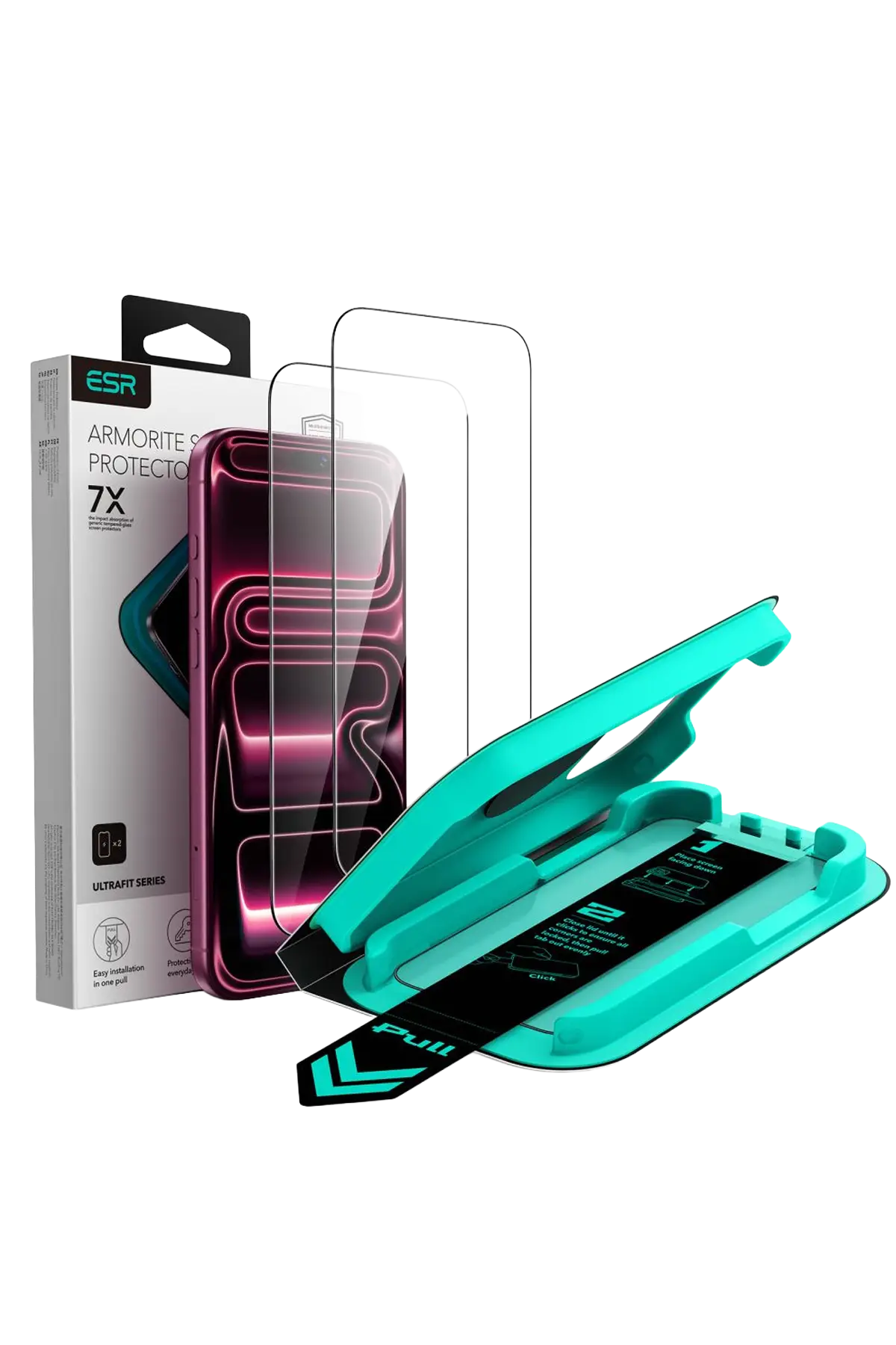 ESR Apple iPhone 18 Pro/17 Pro UltraFit Armorite 2 Adet Cam Ekran Koruyucu