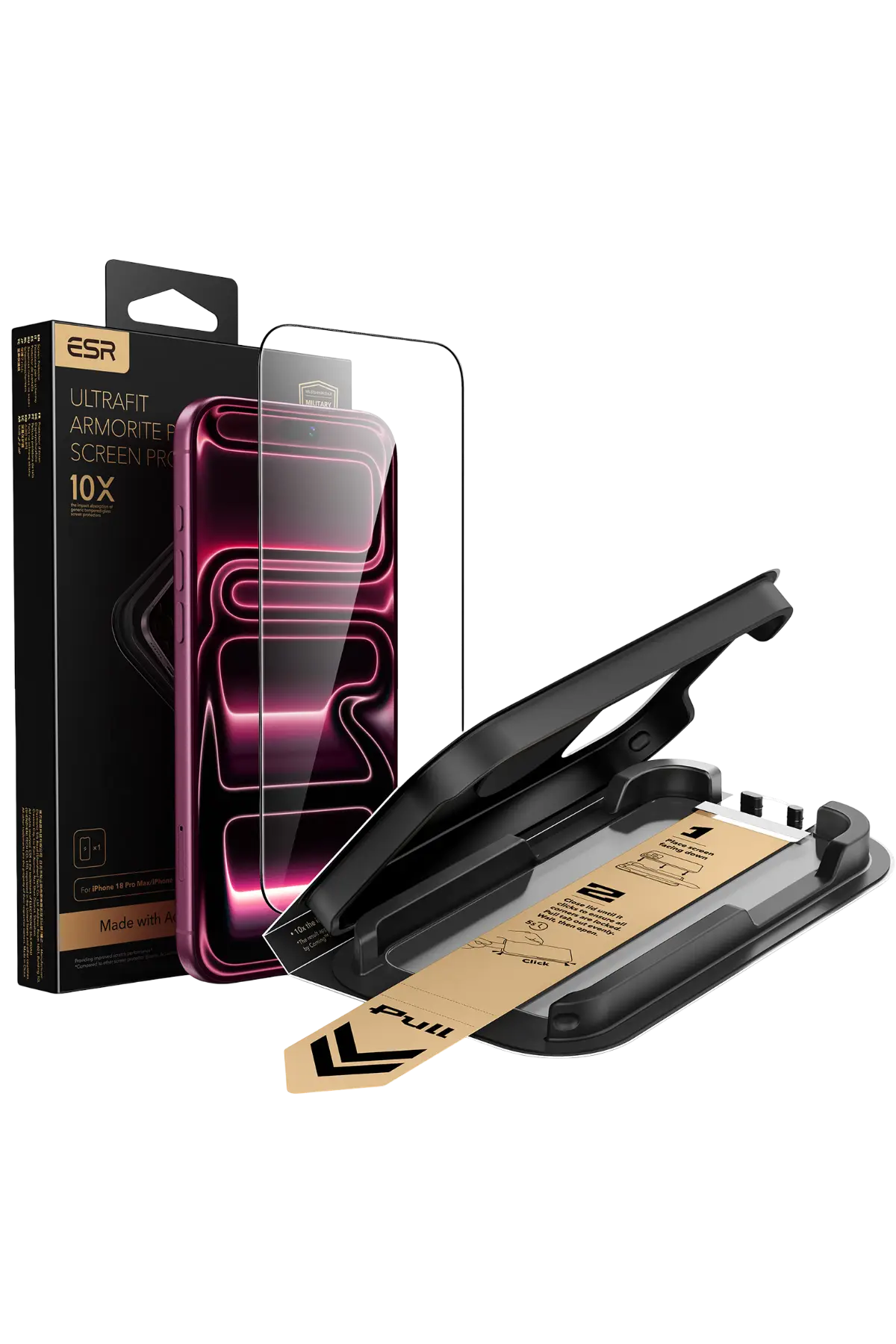 ESR Apple iPhone 18 Pro/17 Pro UltraFit Armorite Pro Cam Ekran Koruyucu - Siyah