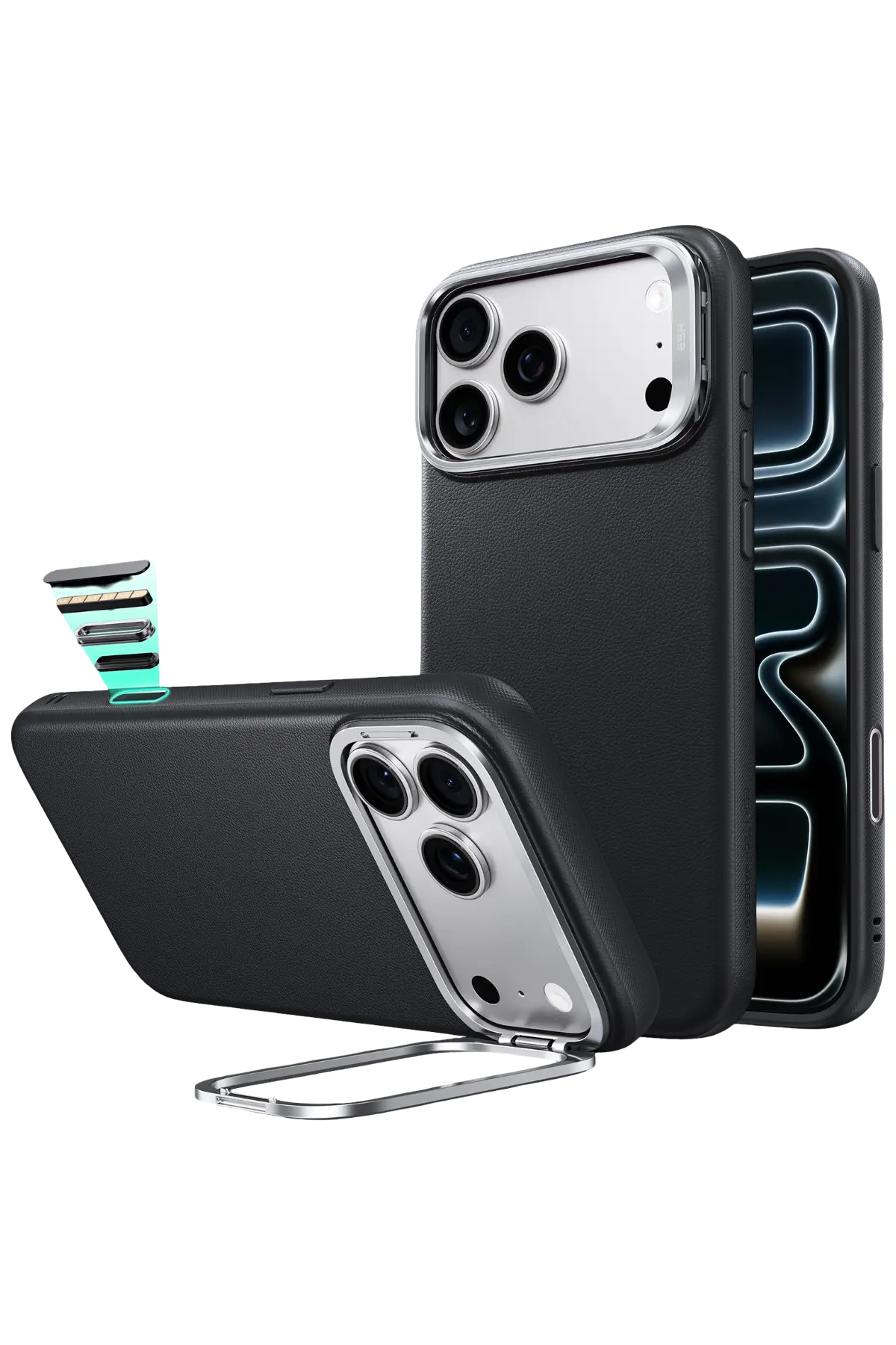 ESR Apple iPhone 18 Pro Max/17 Pro Max Atelier Magsafe Standlı Kapak - Siyah