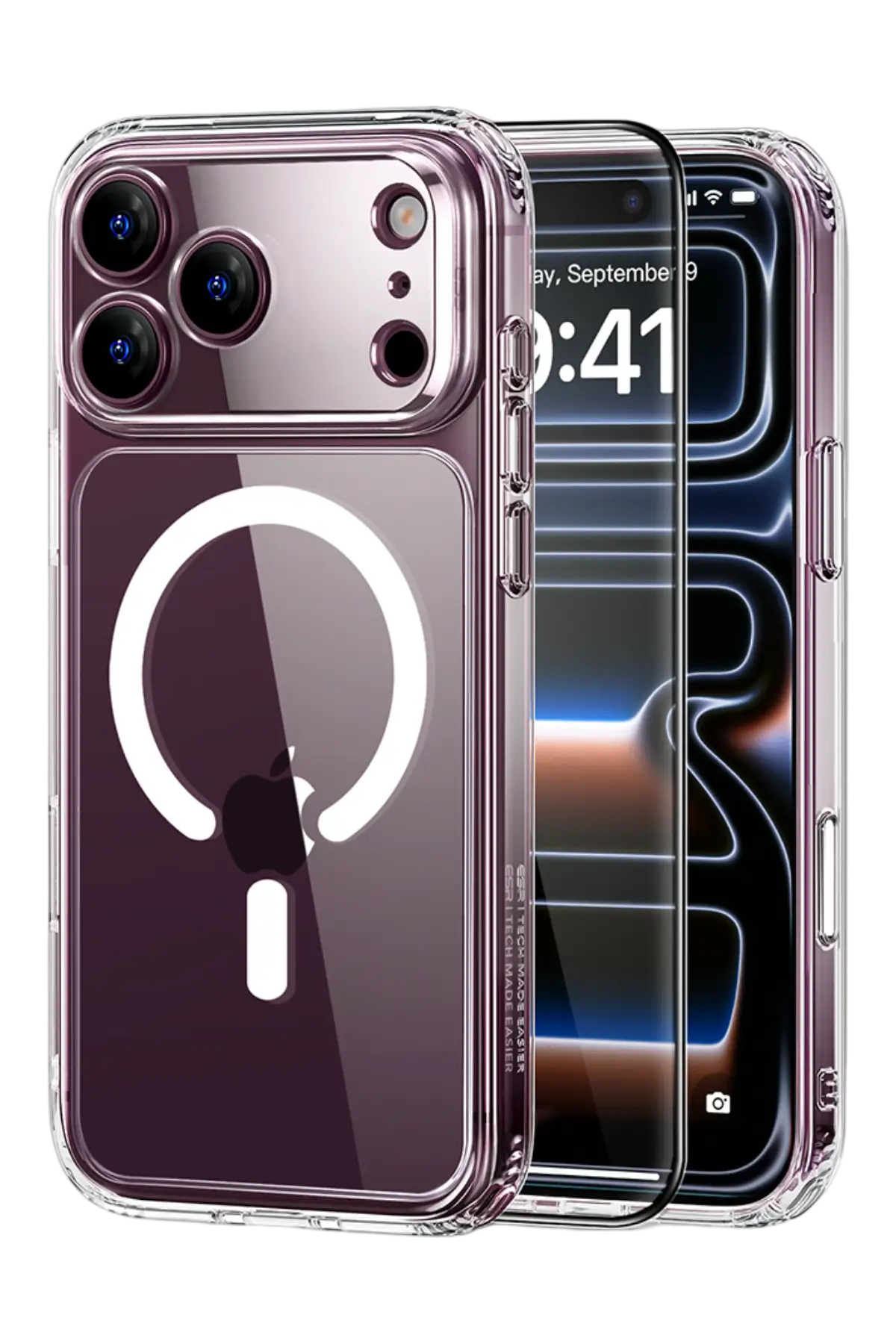 ESR Apple iPhone 18 Pro Max/17 Pro Max Classic Hybrid Magsafe Kapak + Cam Hediyeli Set - Şeffaf