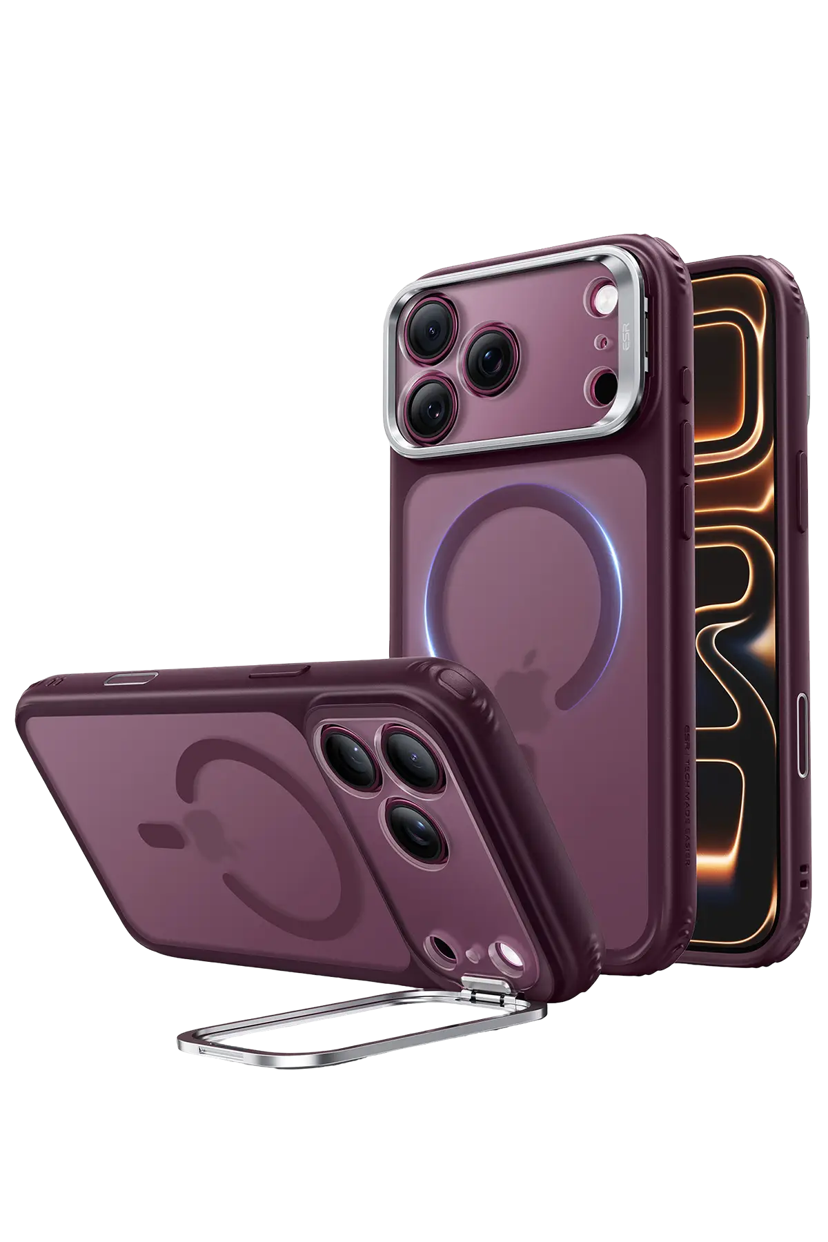 ESR Apple iPhone 18 Pro Max/17 Pro Max Classic Hybrid Magsafe Standlı Kapak - Bordo