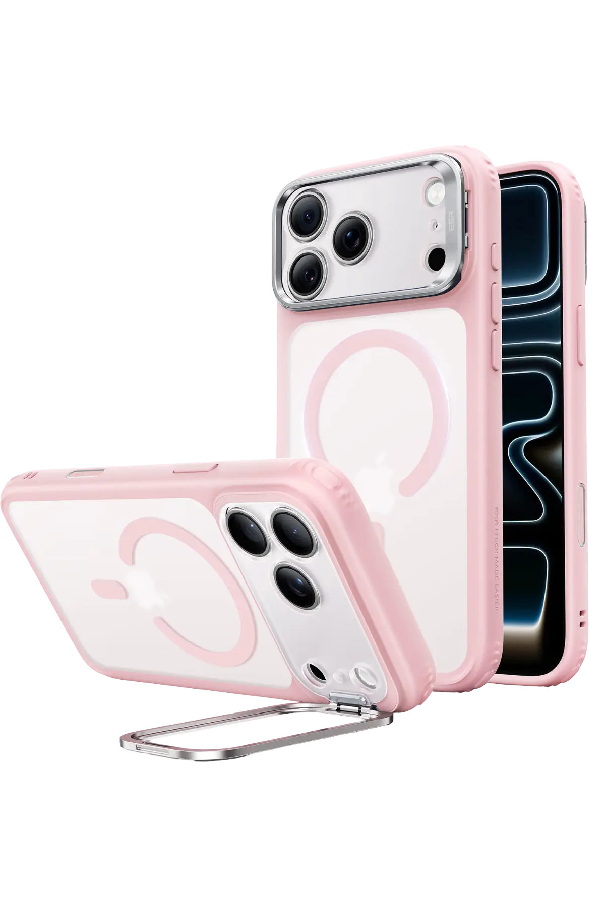 ESR Apple iPhone 18 Pro Max/17 Pro Max Classic Hybrid Magsafe Standlı Kapak - Pembe