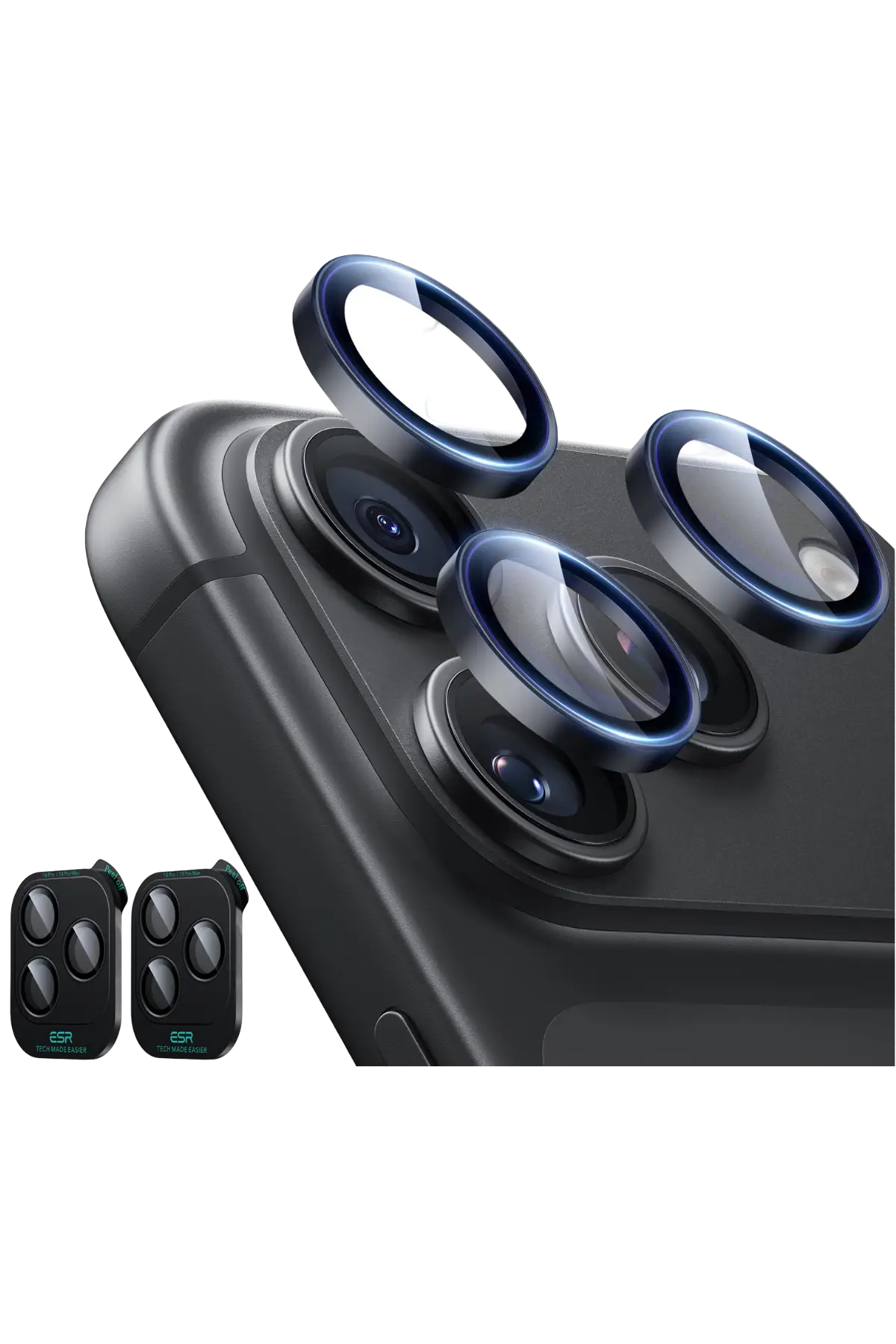 ESR Apple iPhone 18 Pro Max Armorite 2 Adet Kamera Lens Koruyucu - Siyah