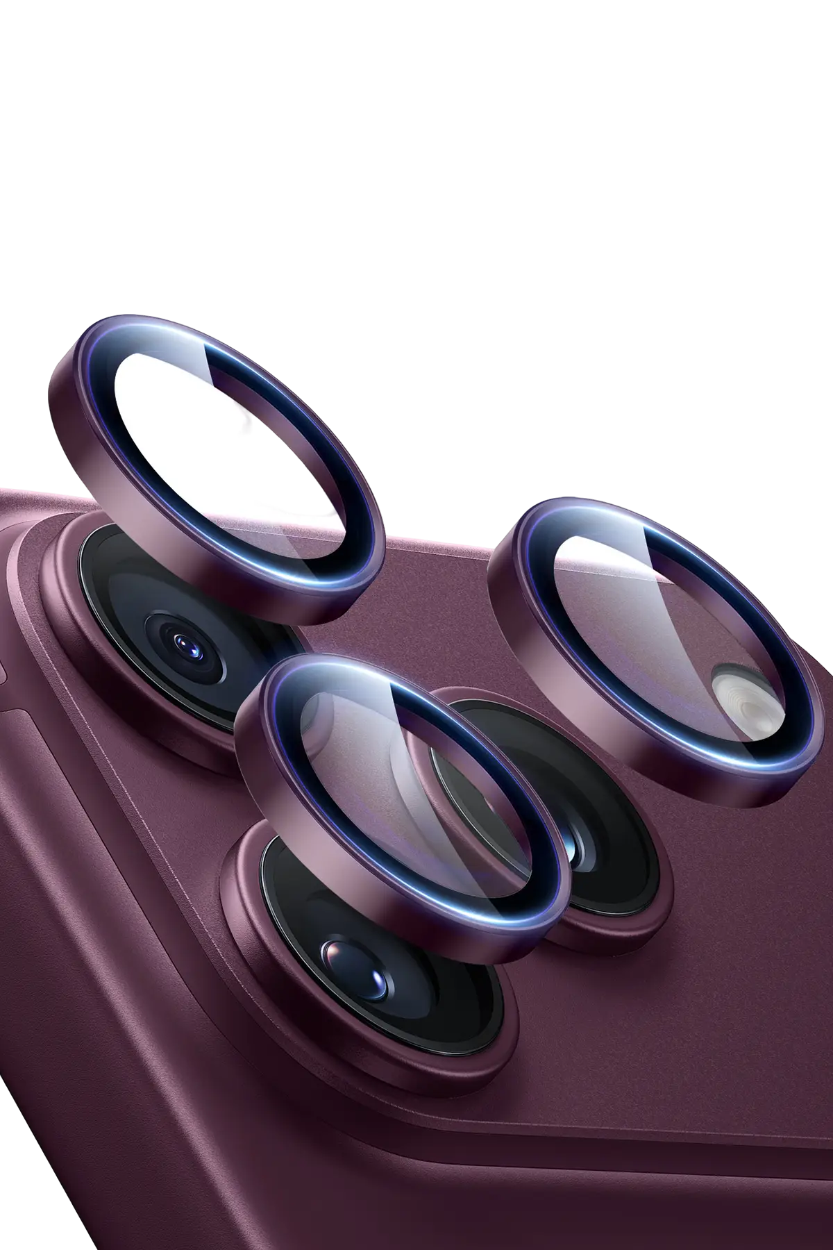 ESR Apple iPhone 18 Pro Max Armorite Kamera Lens Koruyucu - Bordo