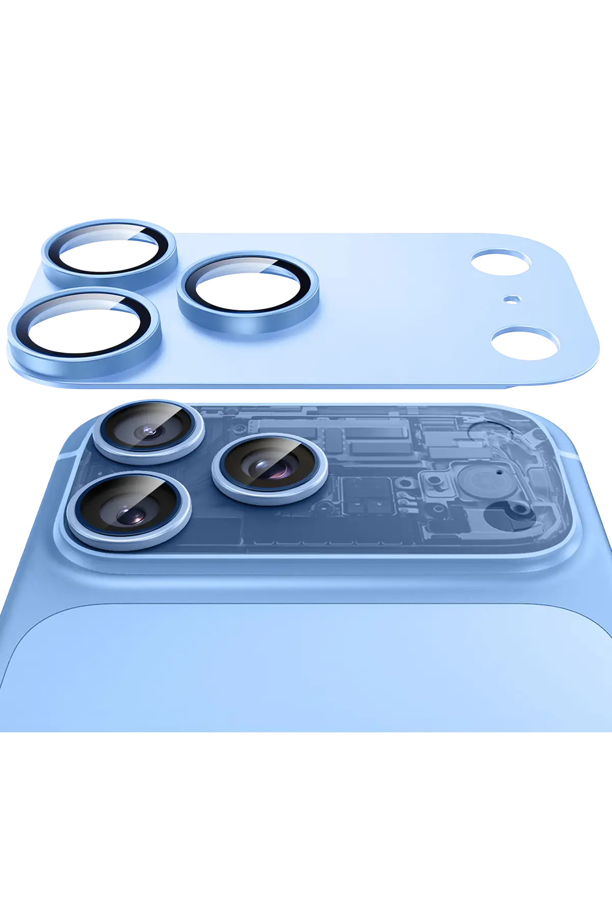ESR Apple iPhone 18 Pro Max Armorite Pro Kamera Lens Koruyucu - Açık Mavi