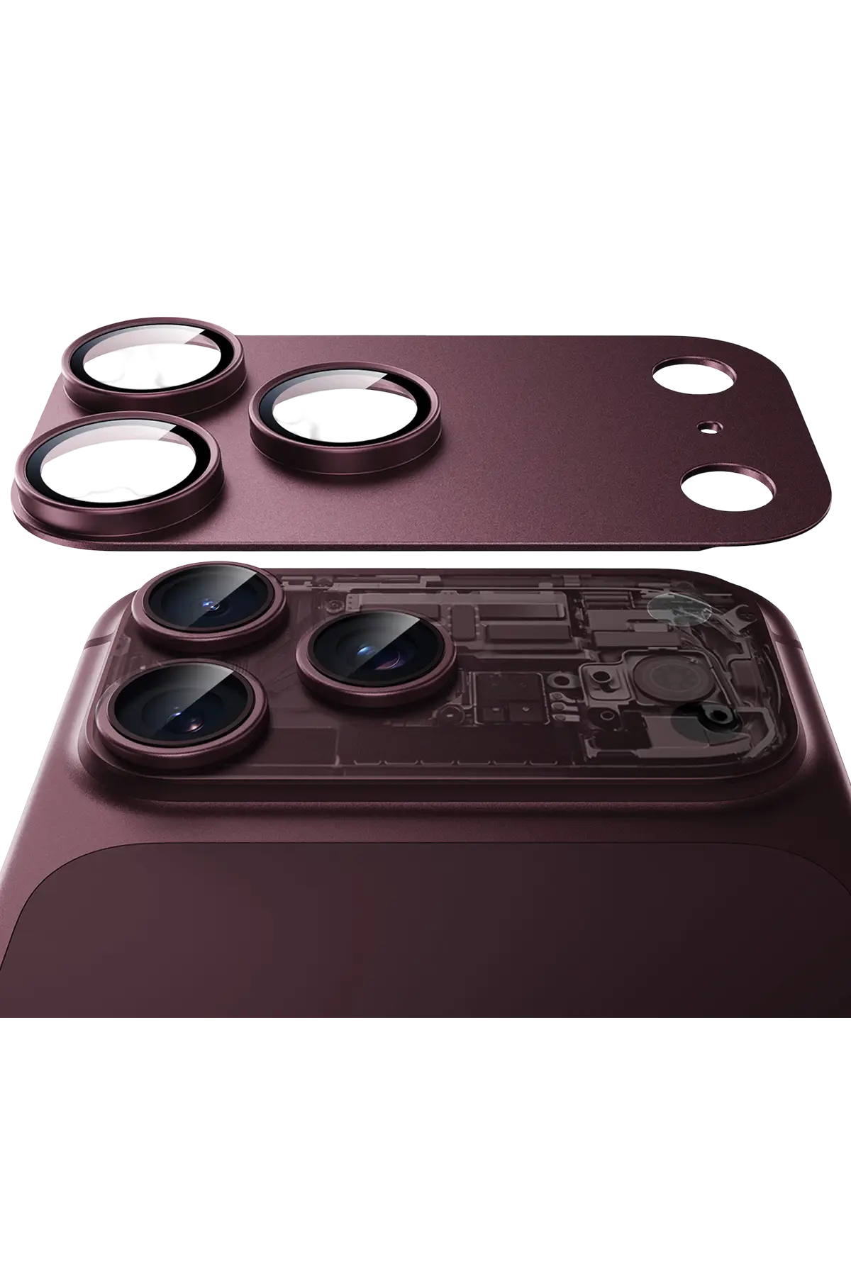 ESR Apple iPhone 18 Pro Max Armorite Pro Kamera Lens Koruyucu - Bordo
