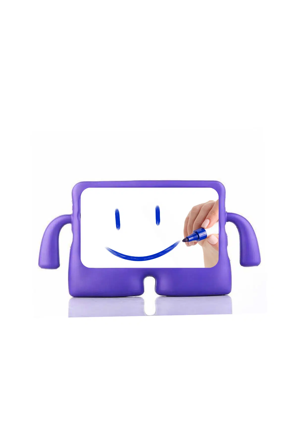 Fuchsia Galaxy Tab S7 FE / S7 Plus 12,4" ile Uyumlu kOkO Eğlenceli Standlı Yumuşak Çocuk Tablet Kılıfı - Mor