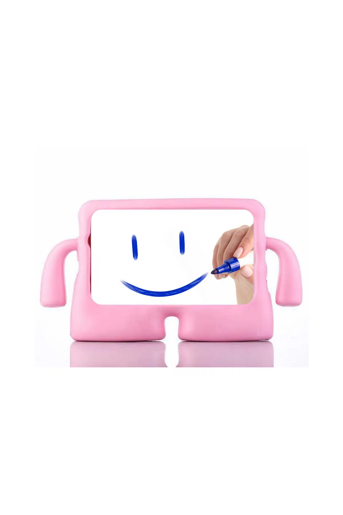 Fuchsia Galaxy Tab S7 FE / S7 Plus 12,4" ile Uyumlu kOkO Eğlenceli Standlı Yumuşak Çocuk Tablet Kılıfı - Pembe