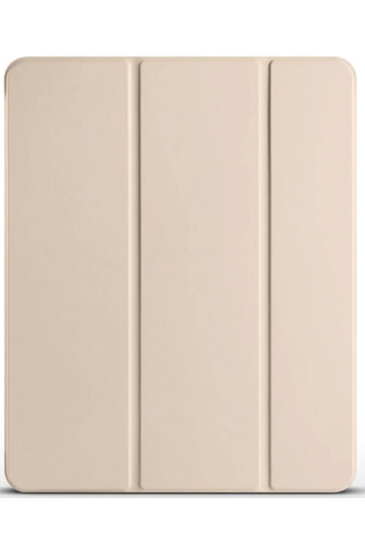 Fuchsia iPad Pro 12.9 2021 (5.Nesil) ile Uyumlu Smart Cover Standlı 1-1 Flip Smart Akıllı Tablet Kılıfı - Gold