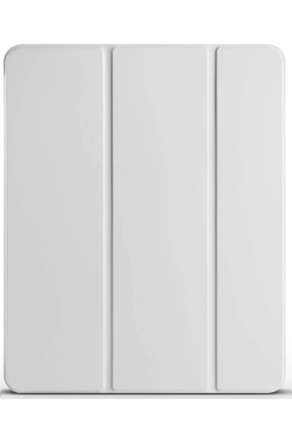 Fuchsia iPad Pro 12.9 2021 (5.Nesil) ile Uyumlu Smart Cover Standlı 1-1 Flip Smart Akıllı Tablet Kılıfı - Gri