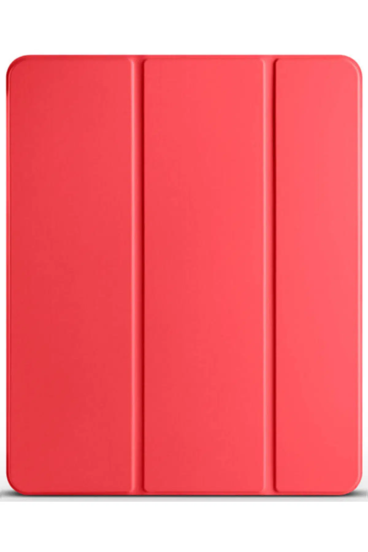 Fuchsia iPad Pro 12.9 2021 (5.Nesil) ile Uyumlu Smart Cover Standlı 1-1 Flip Smart Akıllı Tablet Kılıfı - Kırmızı
