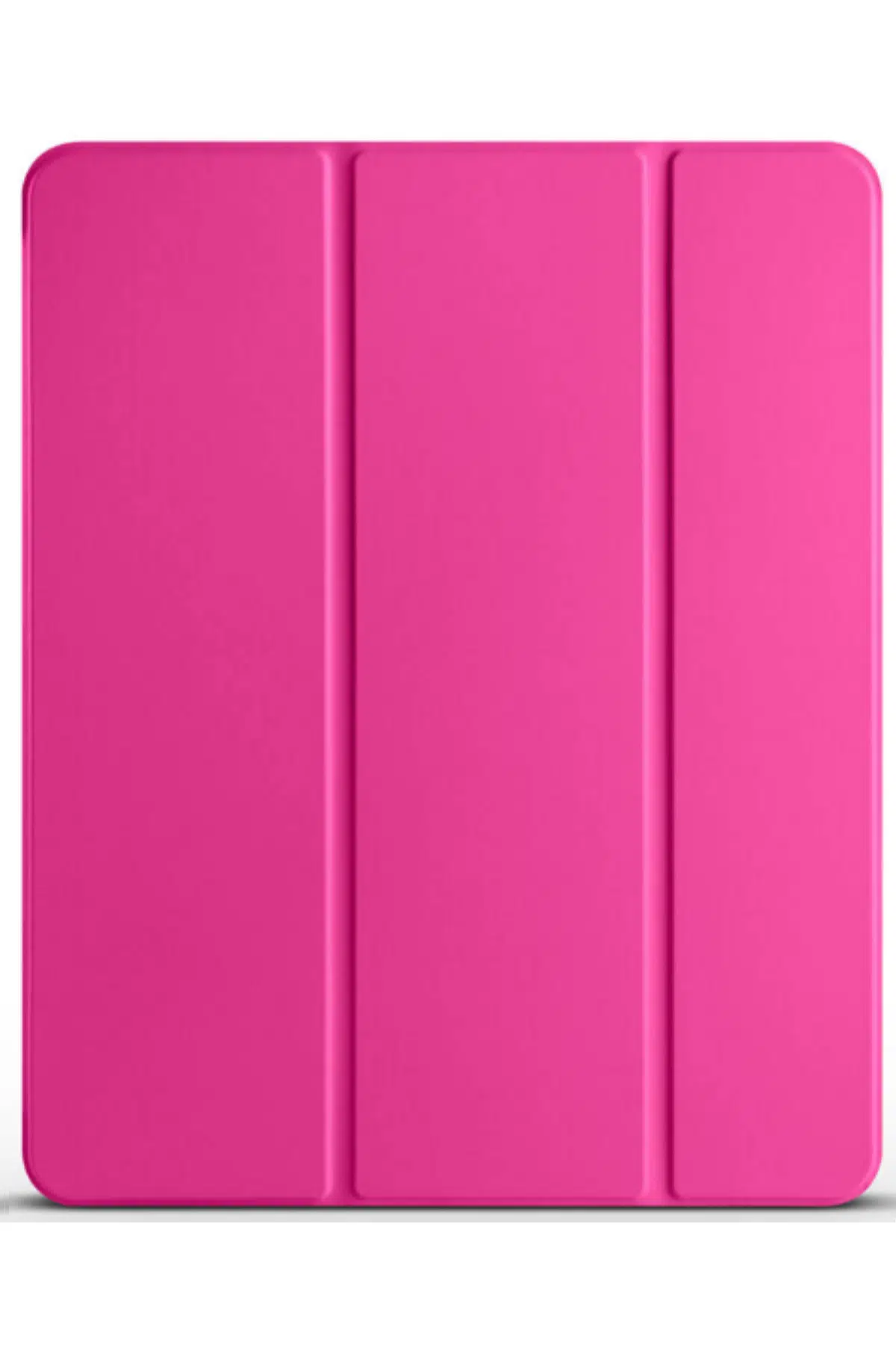 Fuchsia iPad Pro 12.9 2021 (5.Nesil) ile Uyumlu Smart Cover Standlı 1-1 Flip Smart Akıllı Tablet Kılıfı - Pembe