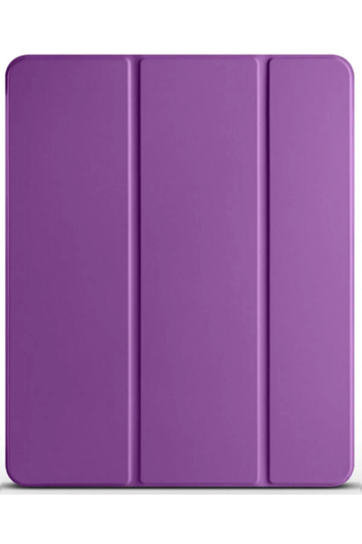 Fuchsia iPad Pro 12.9 2021 (5.Nesil) ile Uyumlu Smart Cover Standlı 1-1 Flip Smart Akıllı Tablet Kılıfı - Mor